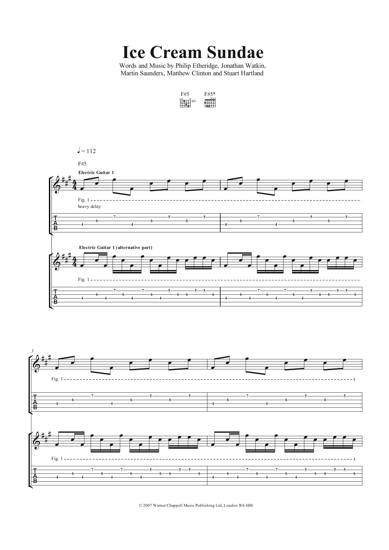 Ice Cream Sundae (Guitar Tab) von The Twang