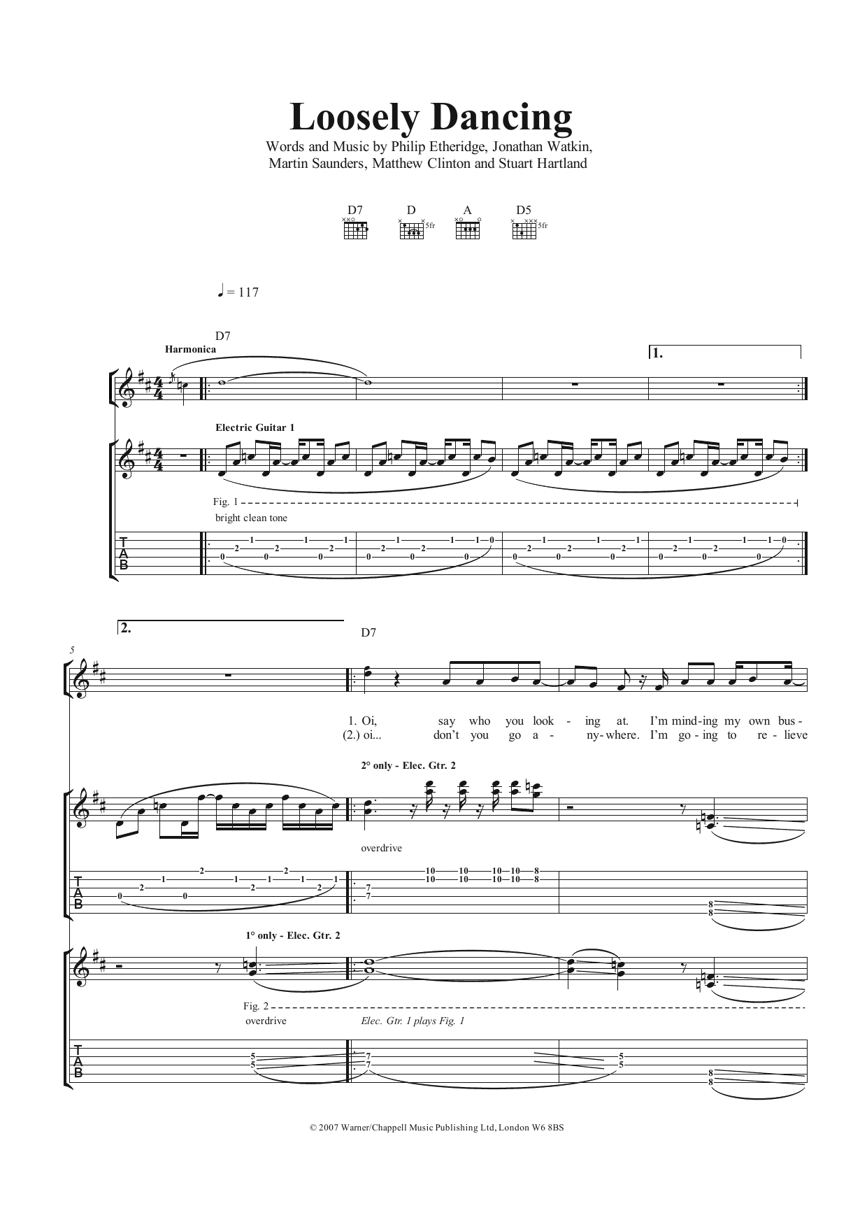 Loosely Dancing (Guitar Tab) von The Twang