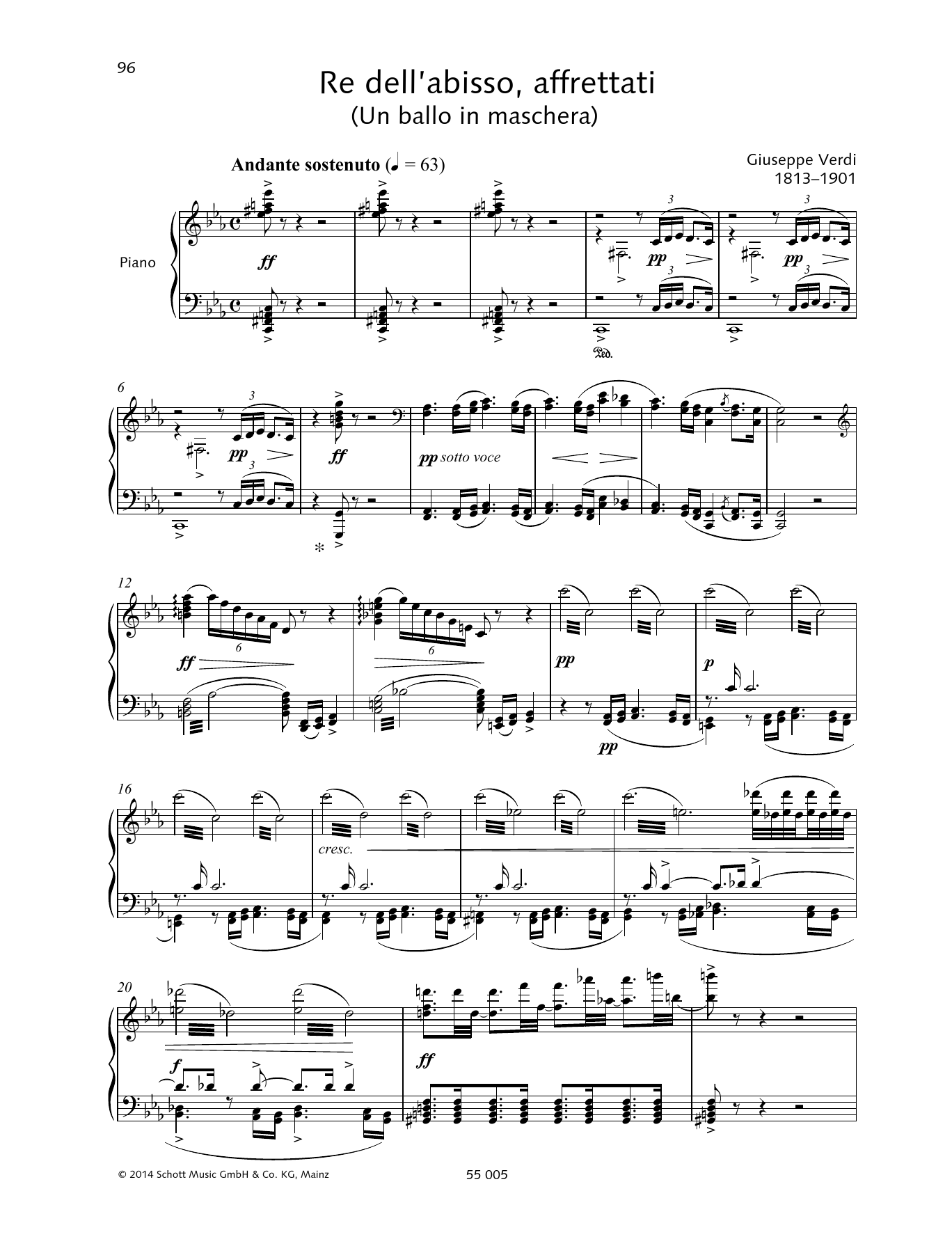 Re dell'abisso, affrettati (Piano & Vocal) von Giuseppe Verdi