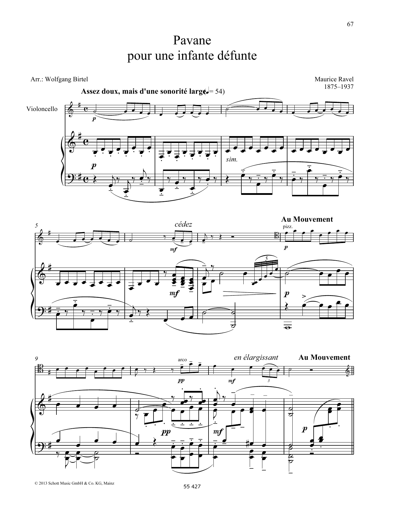 Pavane pour une Infante Dfunte (String Solo) von Maurice Ravel