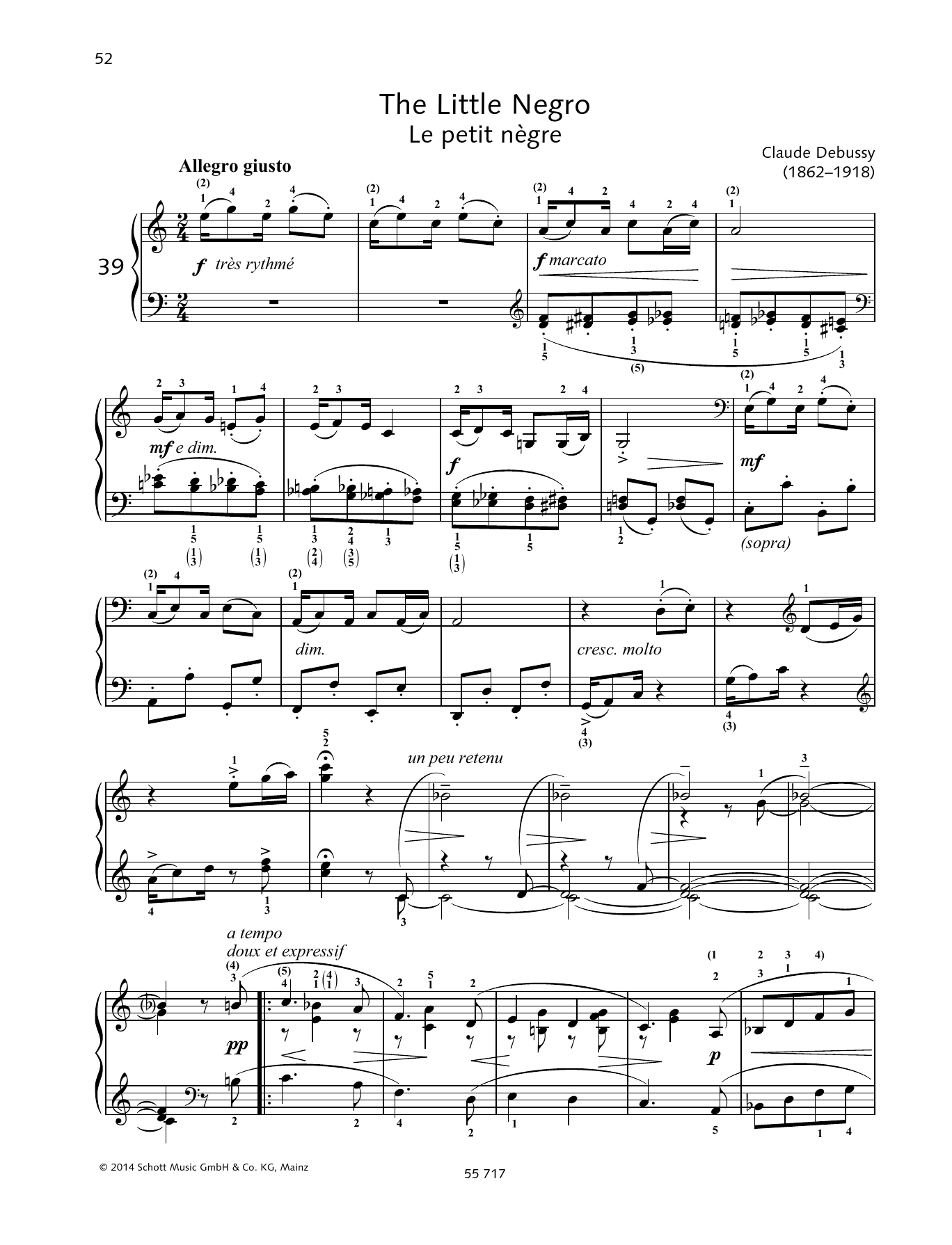 The Little Negro (Piano Solo) von Claude Debussy