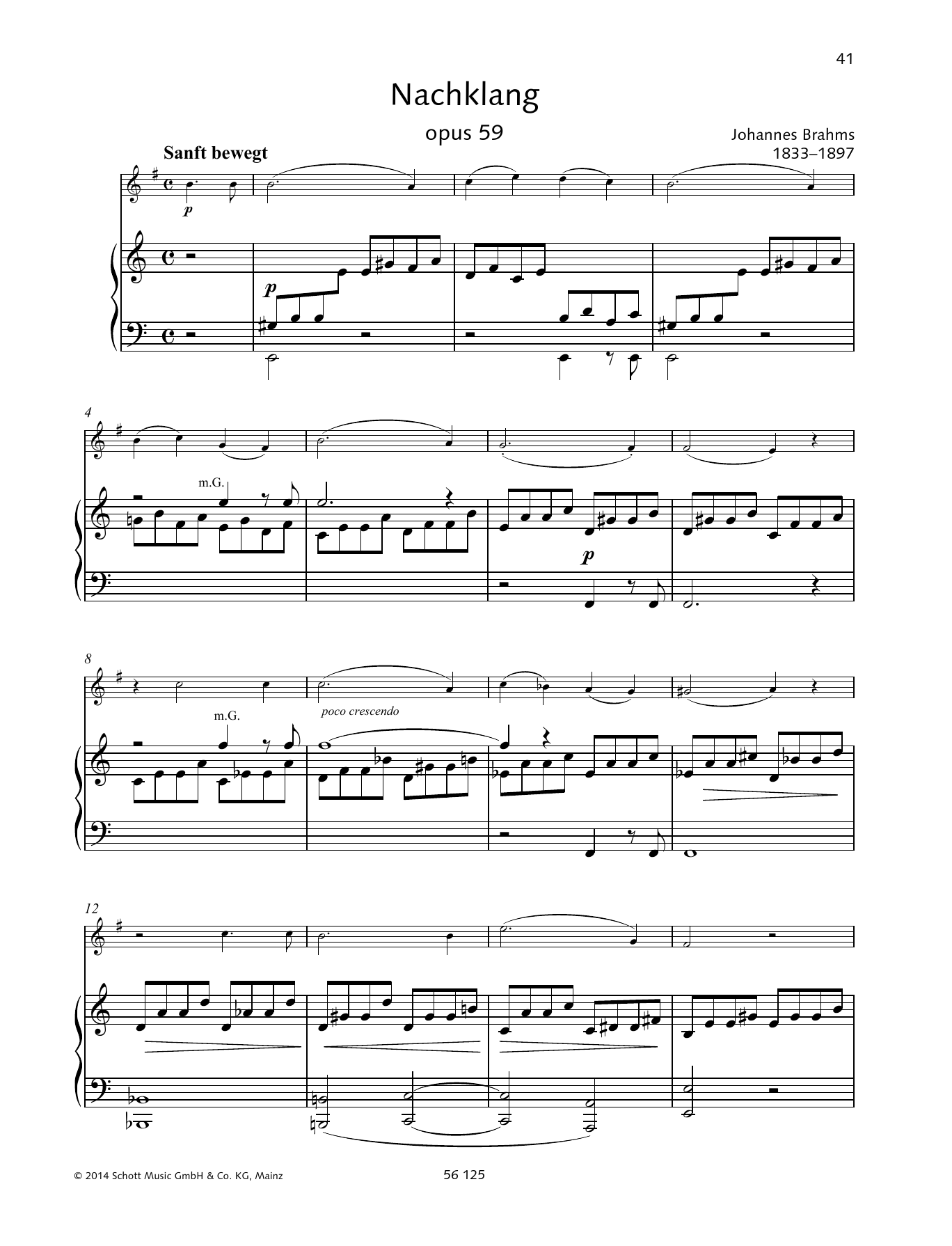 Nachklang (Brass Solo) von Johannes Brahms