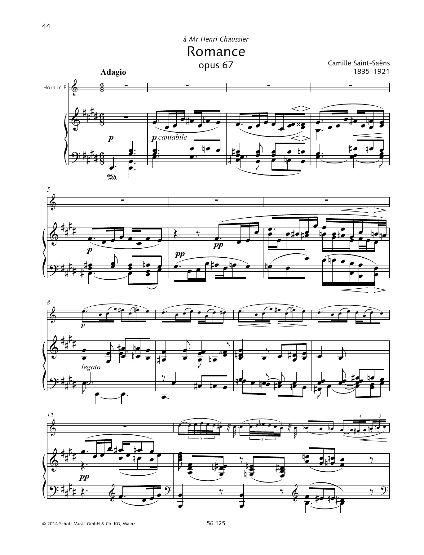 Romance (Brass Solo) von Camille Saint-Saens