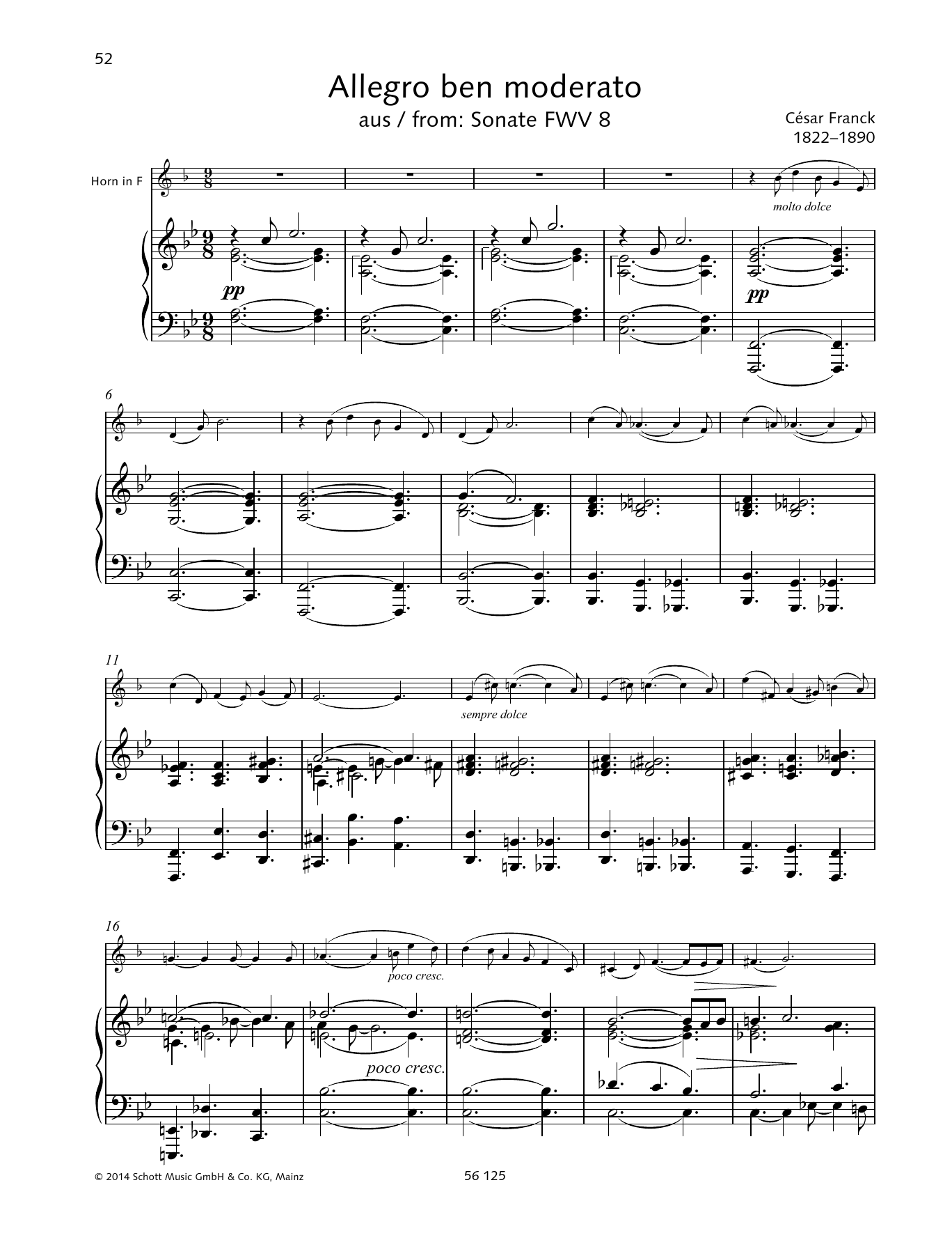 Allegro ben moderato (Brass Solo) von Cesar Franck