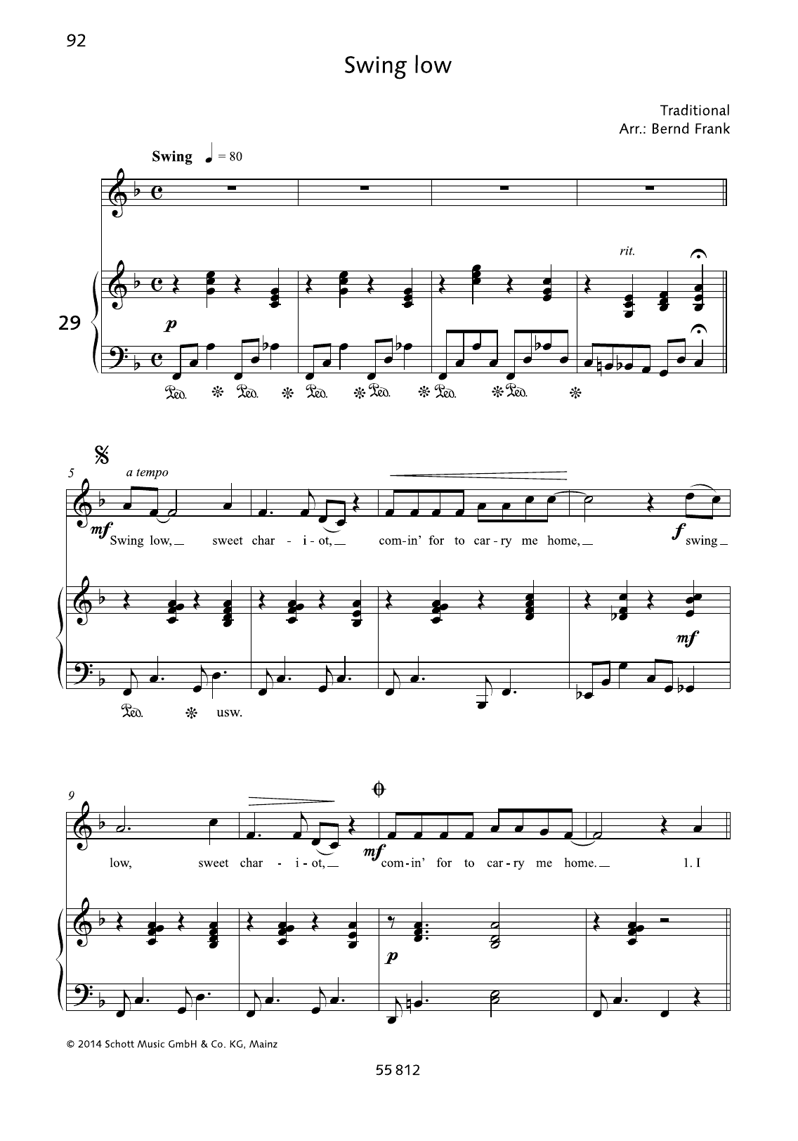 Swing Low (Piano & Vocal) von Bernd Frank