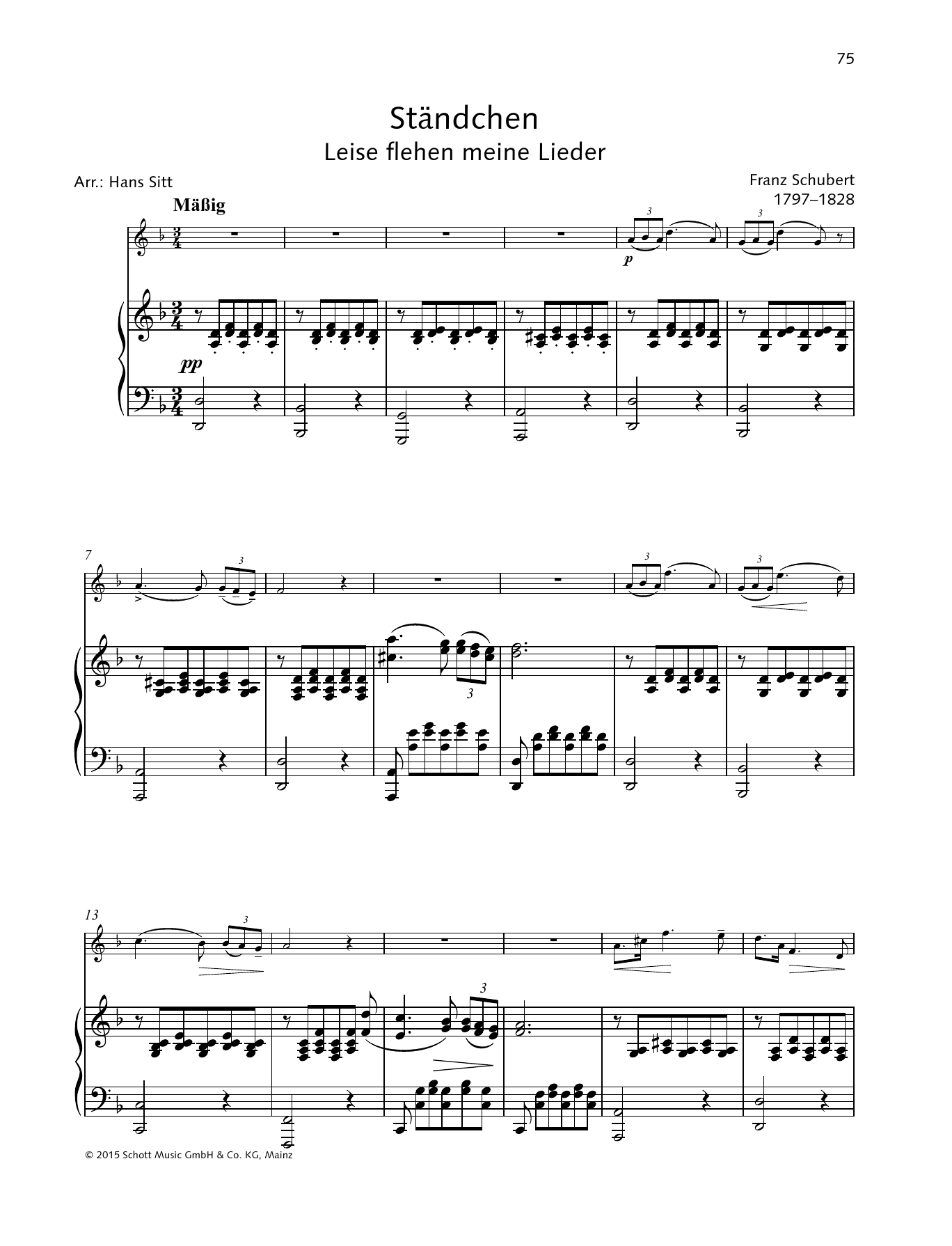 Stndchen (String Solo) von Franz Schubert