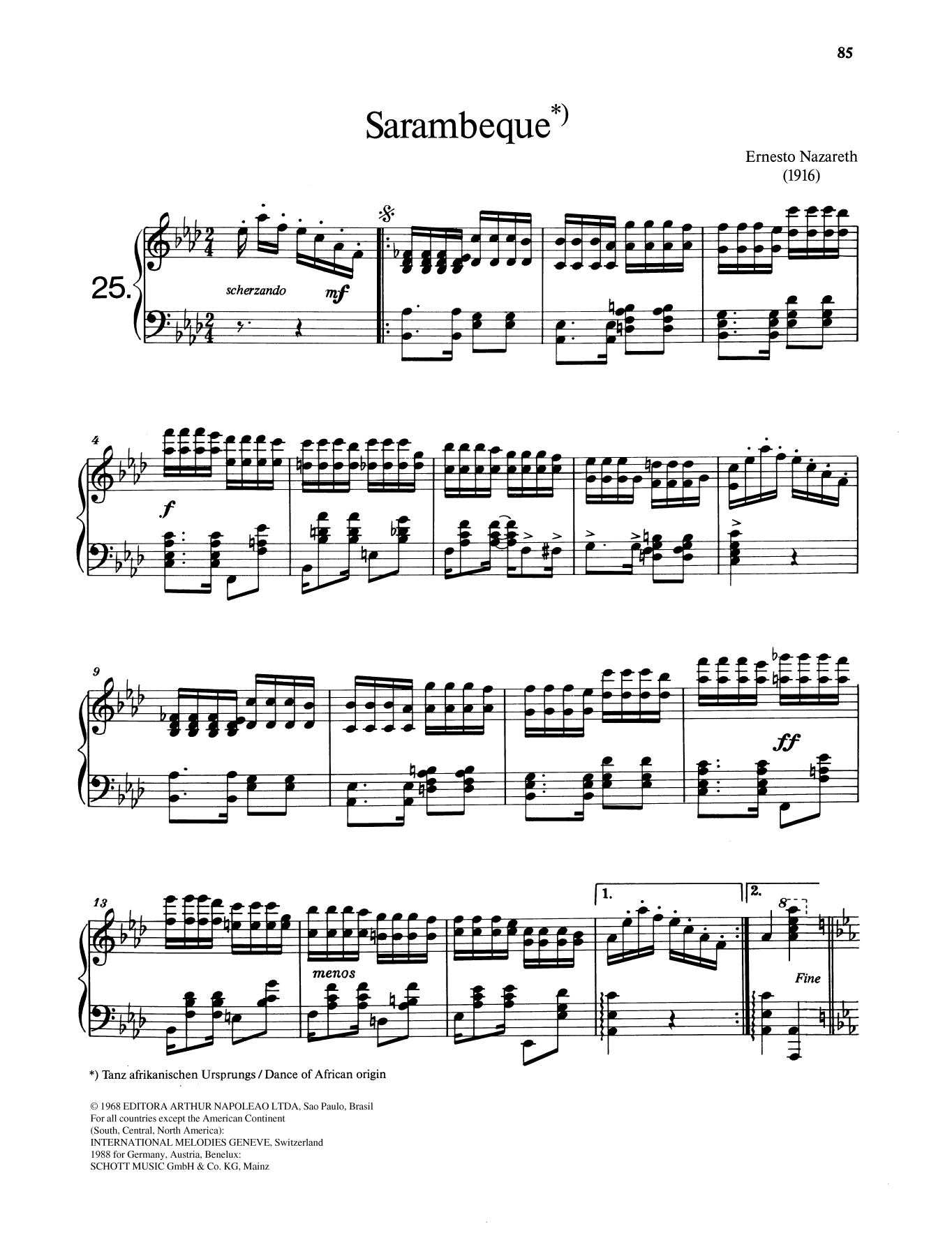 Sarambeque (Piano Solo) von Ernesto Nazareth