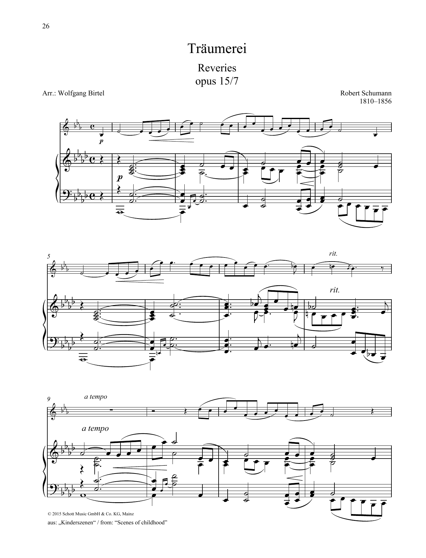 Rveries (Brass Solo) von Robert Schumann