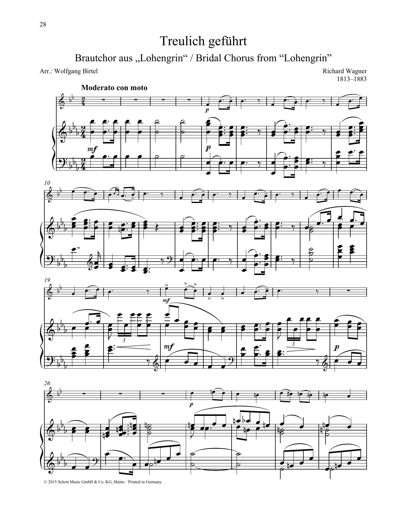 Treulich gefhrt (Brass Solo) von Richard Wagner