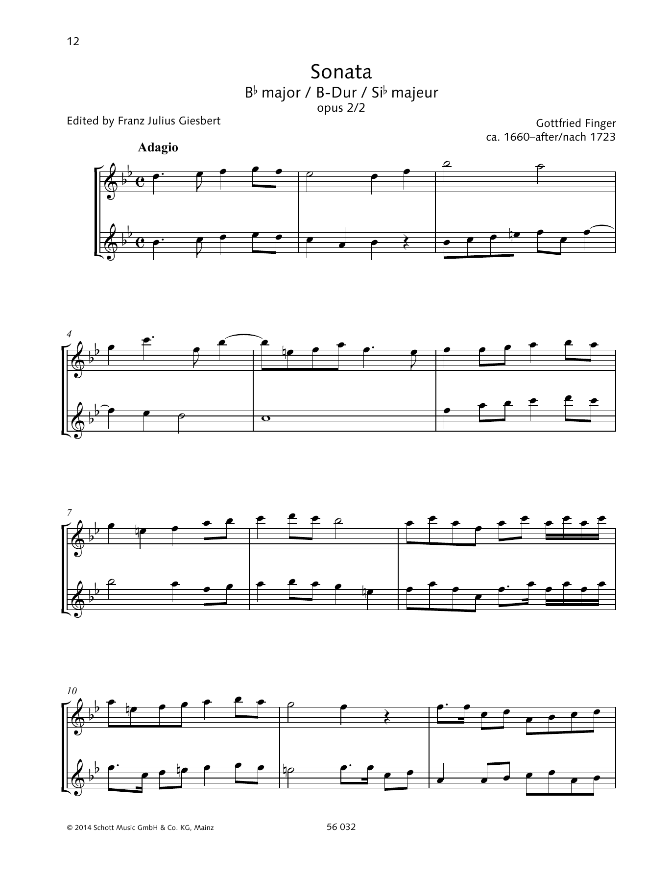 Sonata B-flat major (Woodwind Ensemble) von Baldassare Galuppi