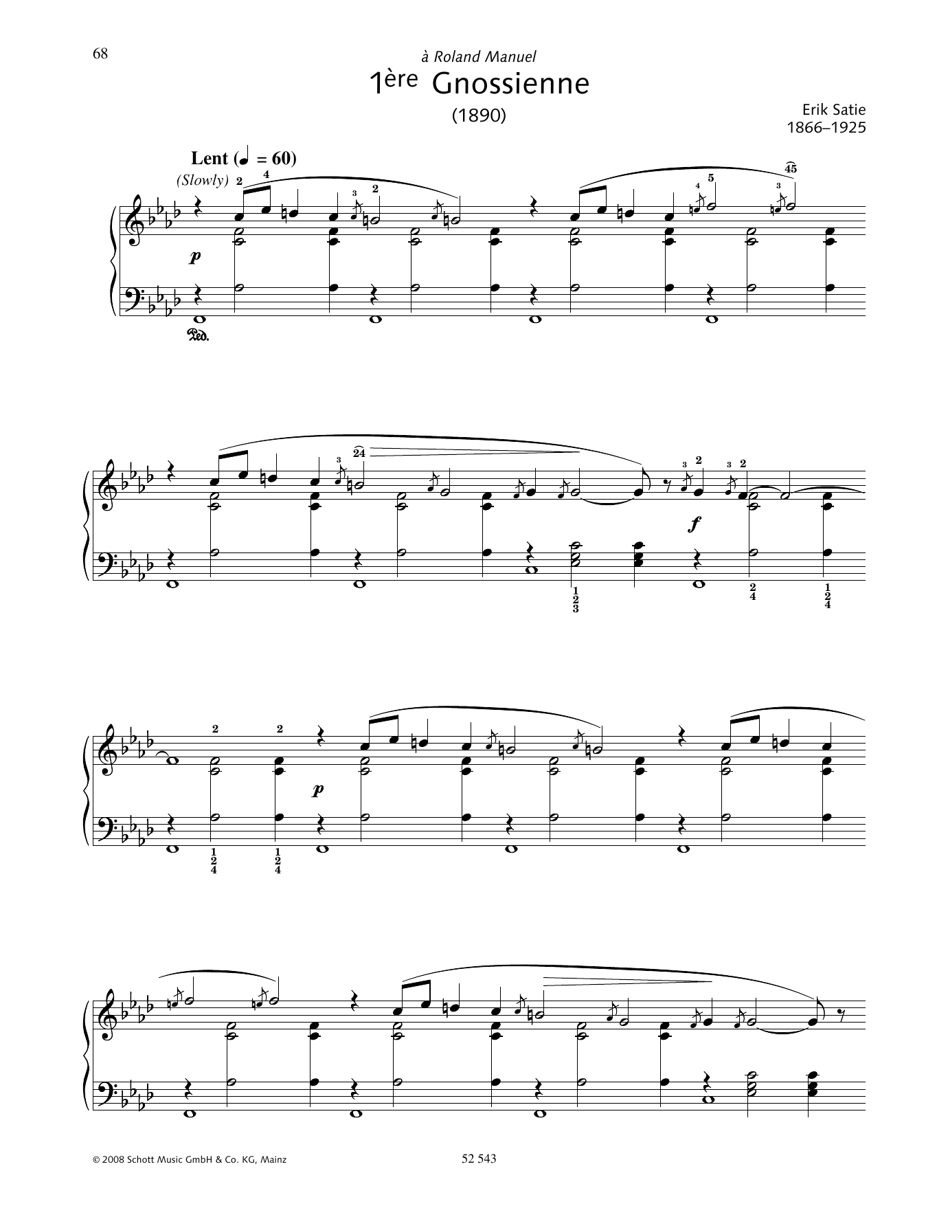 1re Gnossienne (Piano Solo) von Erik Satie