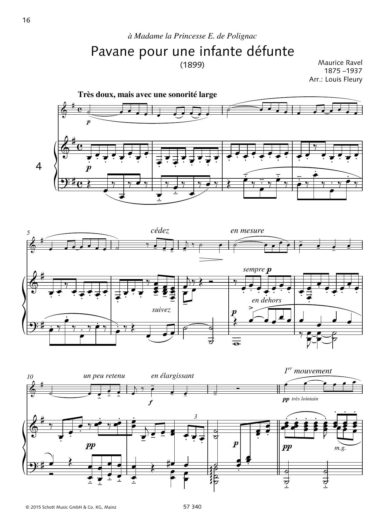 Pavane pour une Infante Dfunte (Woodwind Solo) von Maurice Ravel