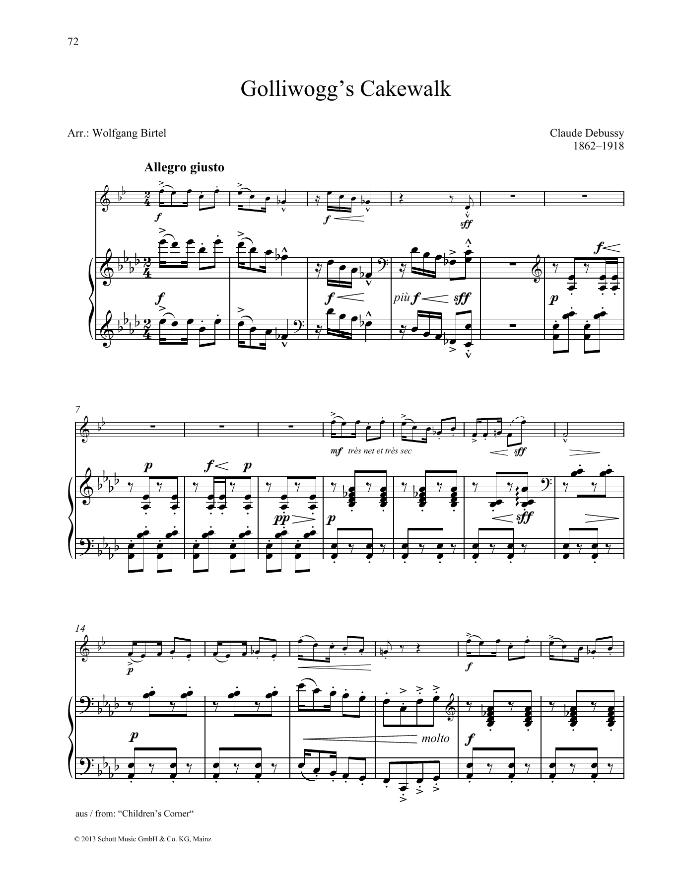 Golliwogg's Cakewalk (Brass Solo) von Claude Debussy