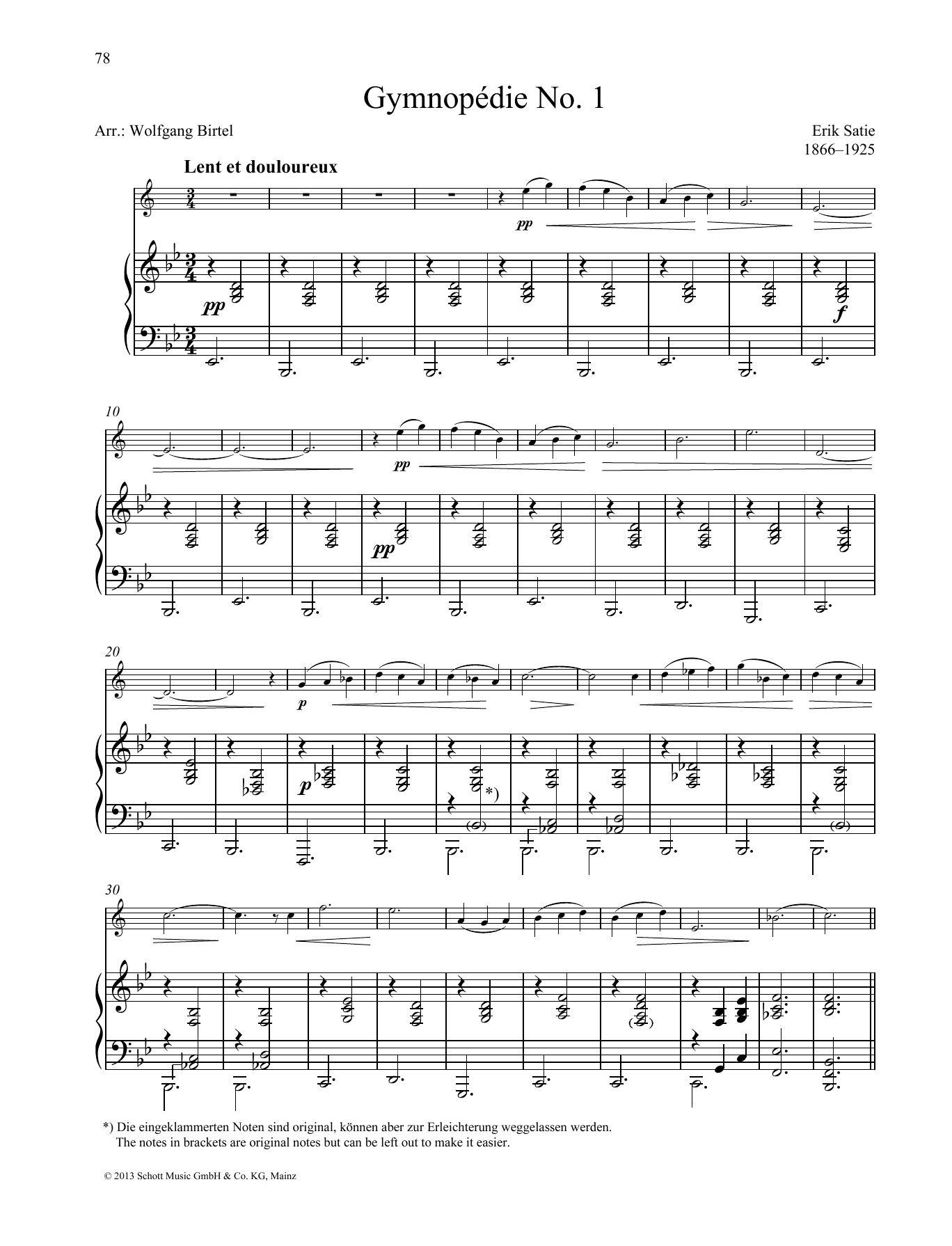 Gymnopdie No. 1 (Brass Solo) von Erik Satie