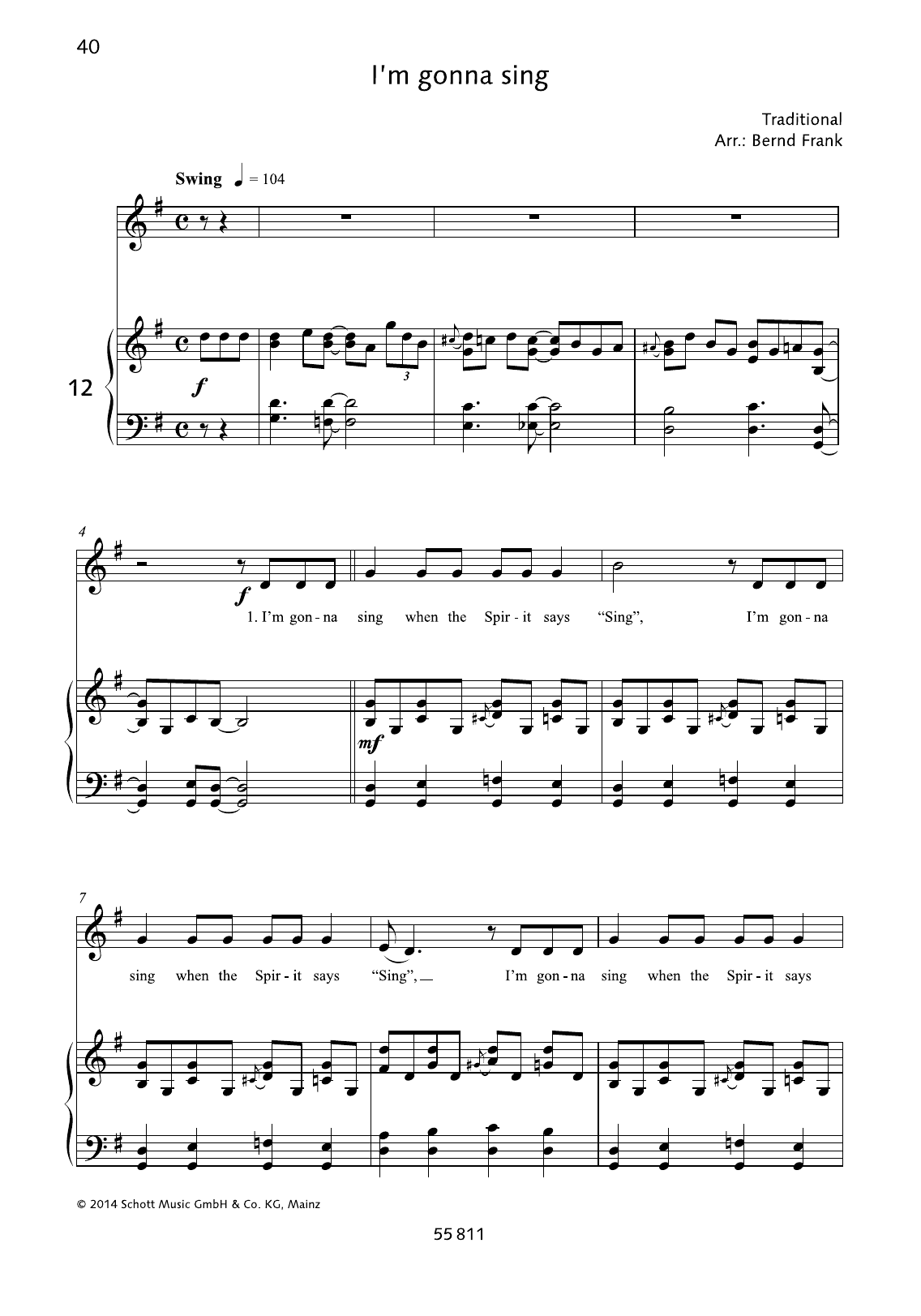 I'm Gonna Sing (Piano & Vocal) von Bernd Frank