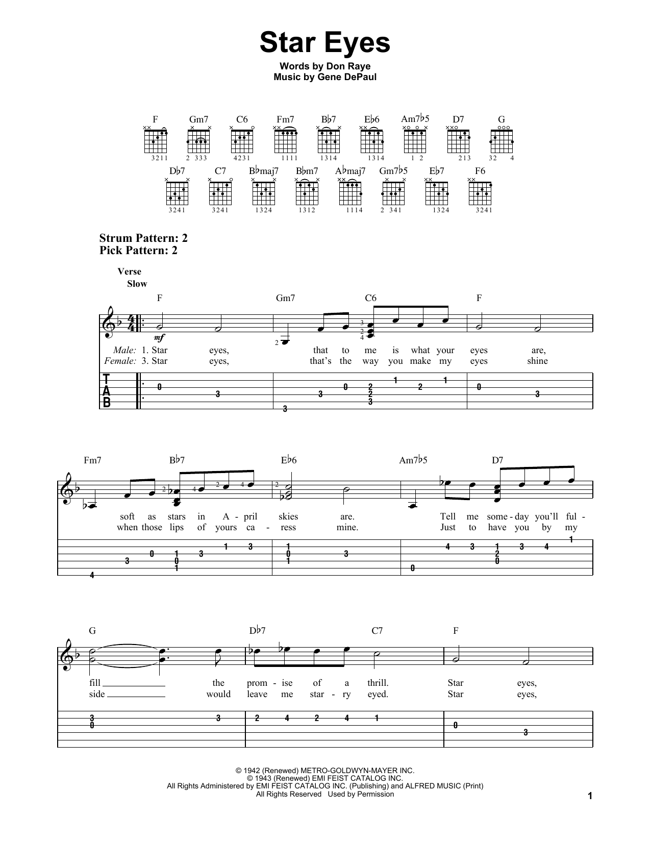 Star Eyes (Easy Guitar Tab) von Charlie Parker