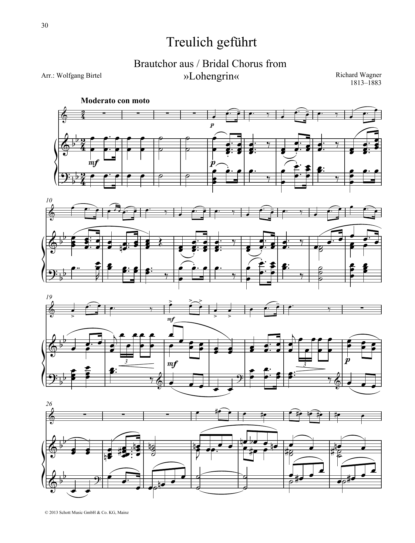 Treulich gefhrt (Brass Solo) von Richard Wagner