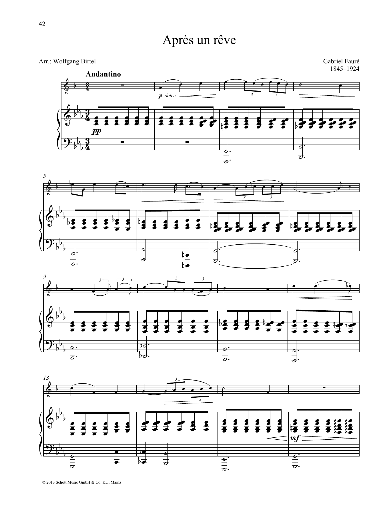 Aprs un rve (Brass Solo) von Gabriel Faur