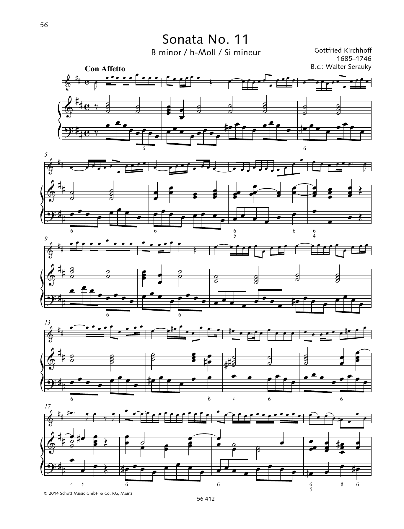 Sonata No. 11 B minor (String Solo) von Baldassare Galuppi