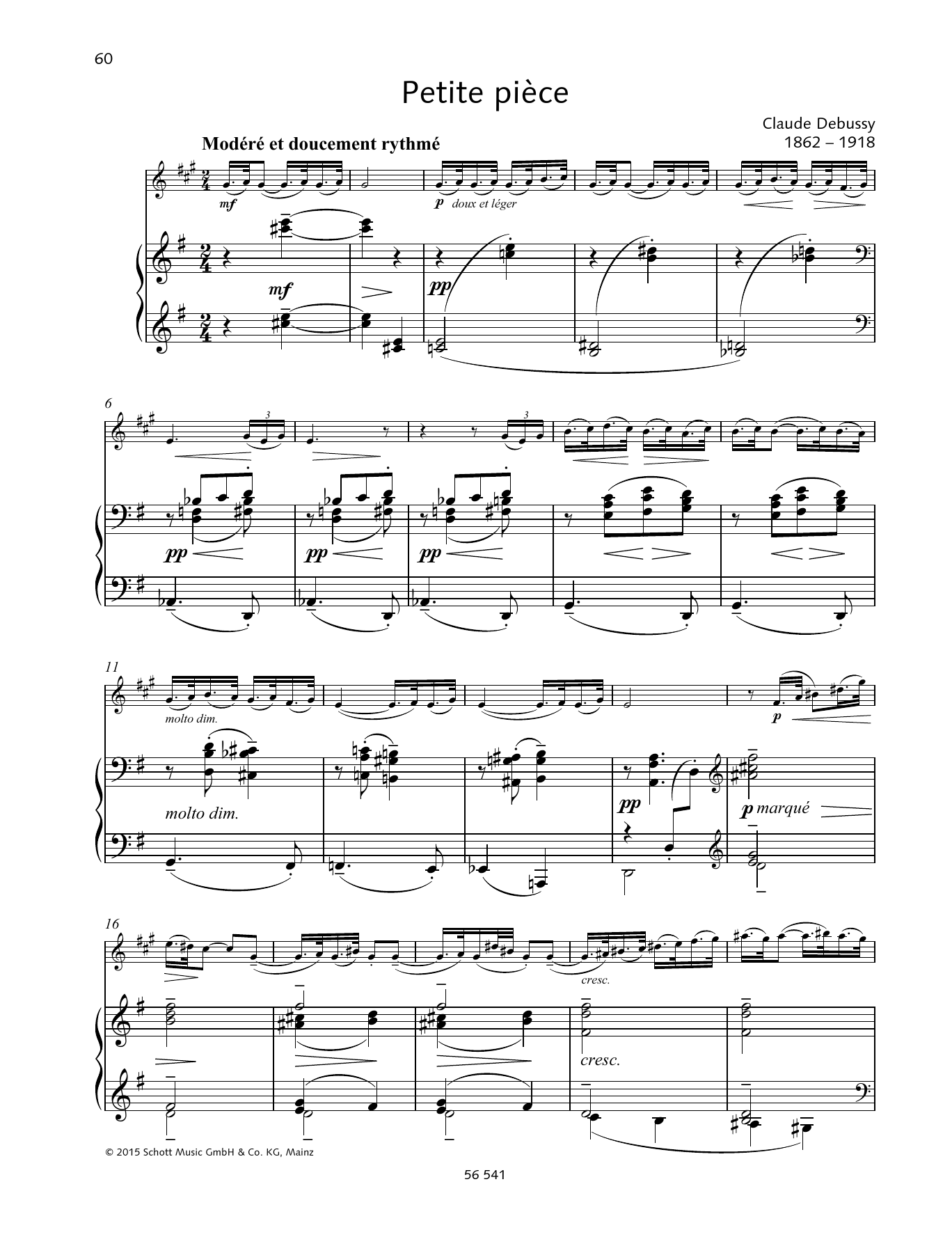 Petite Pice (Woodwind Solo) von Claude Debussy