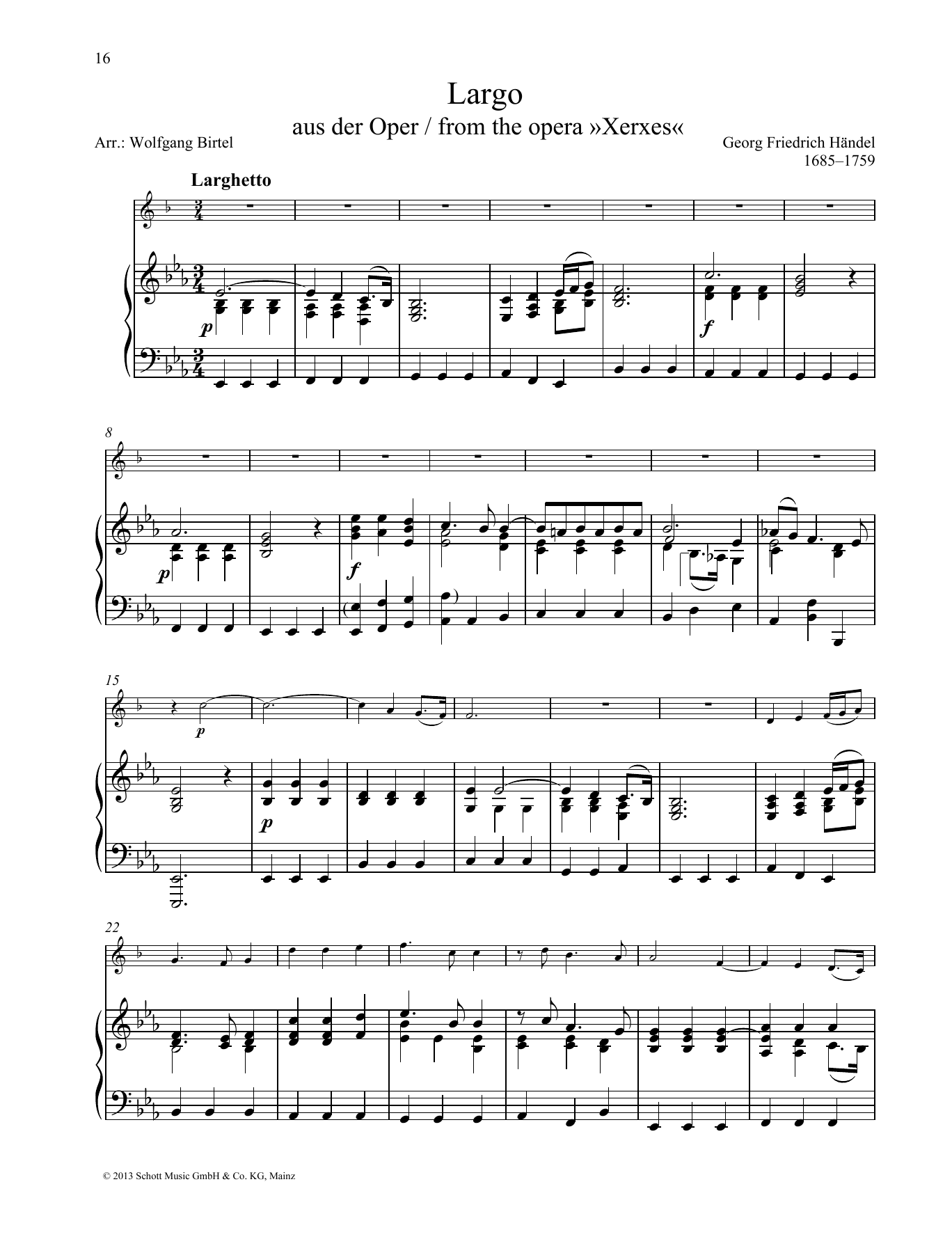 Largo (Brass Solo) von George Frideric Handel