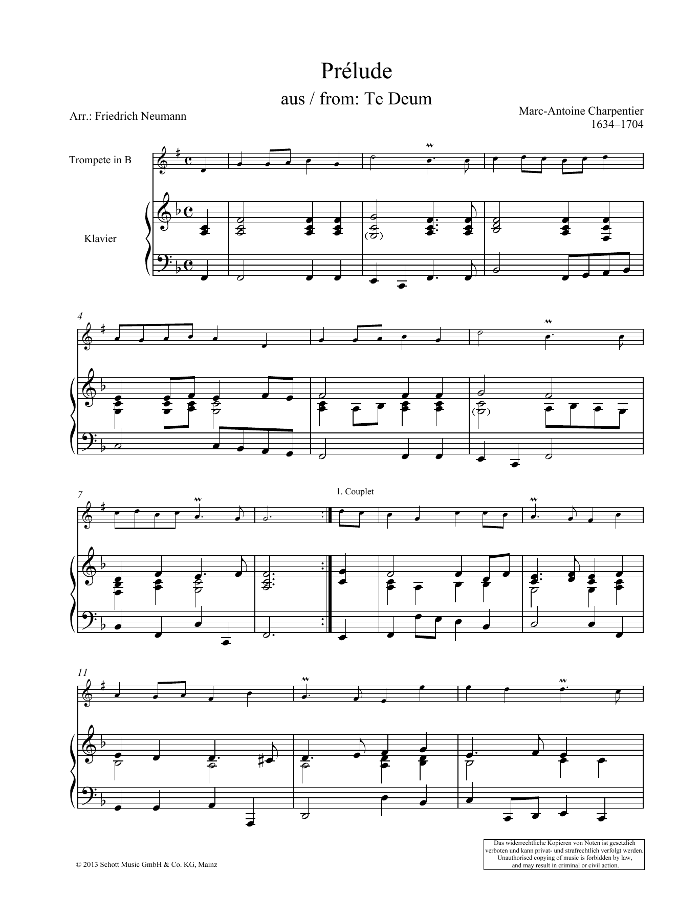 Prlude (Brass Solo) von Friedrich Neumann