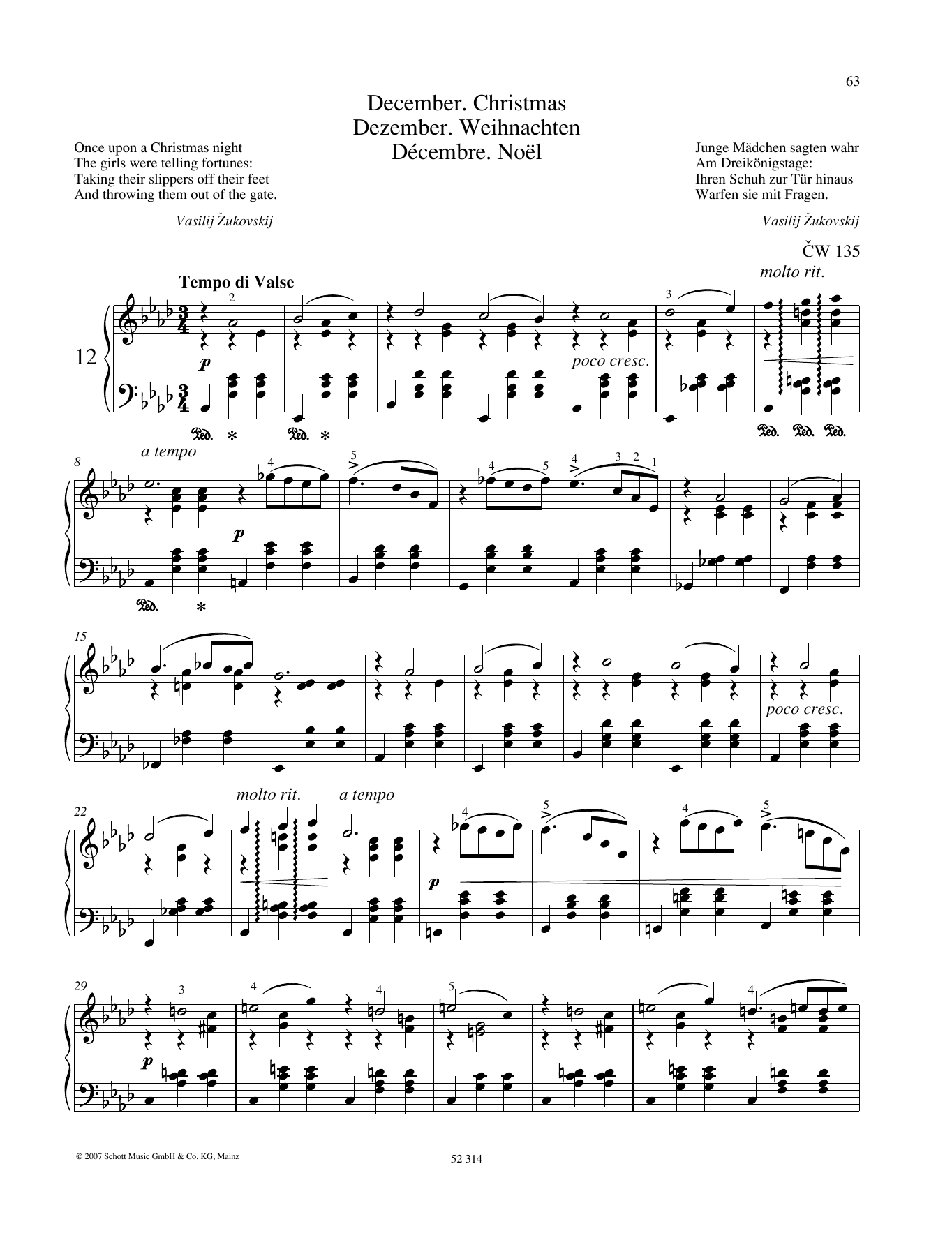 December (Piano Solo) von Pyotr Il'yich Tchaikovsky