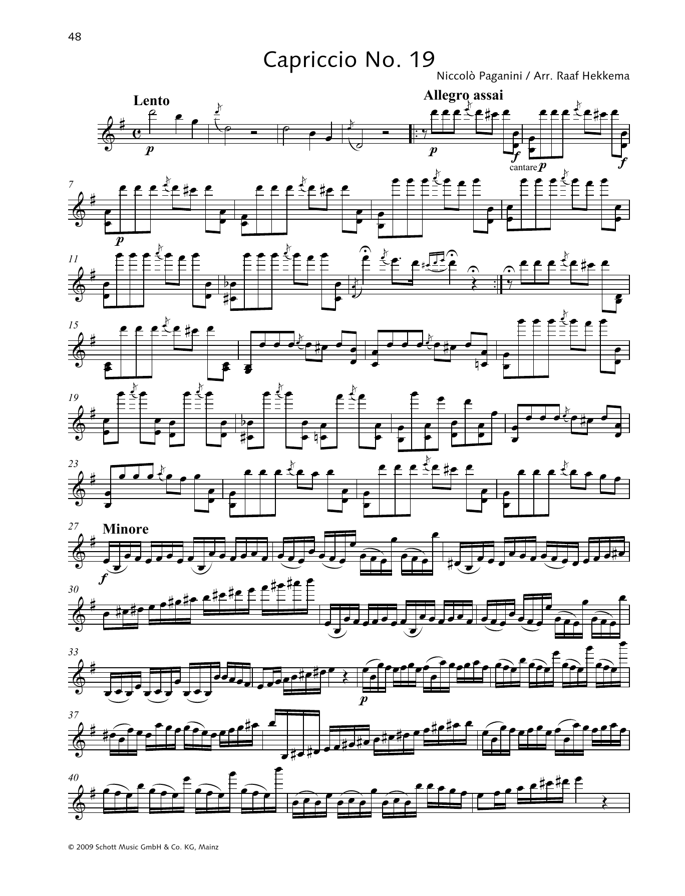 Capriccio No. 19 (Woodwind Solo) von Niccolo Paganini