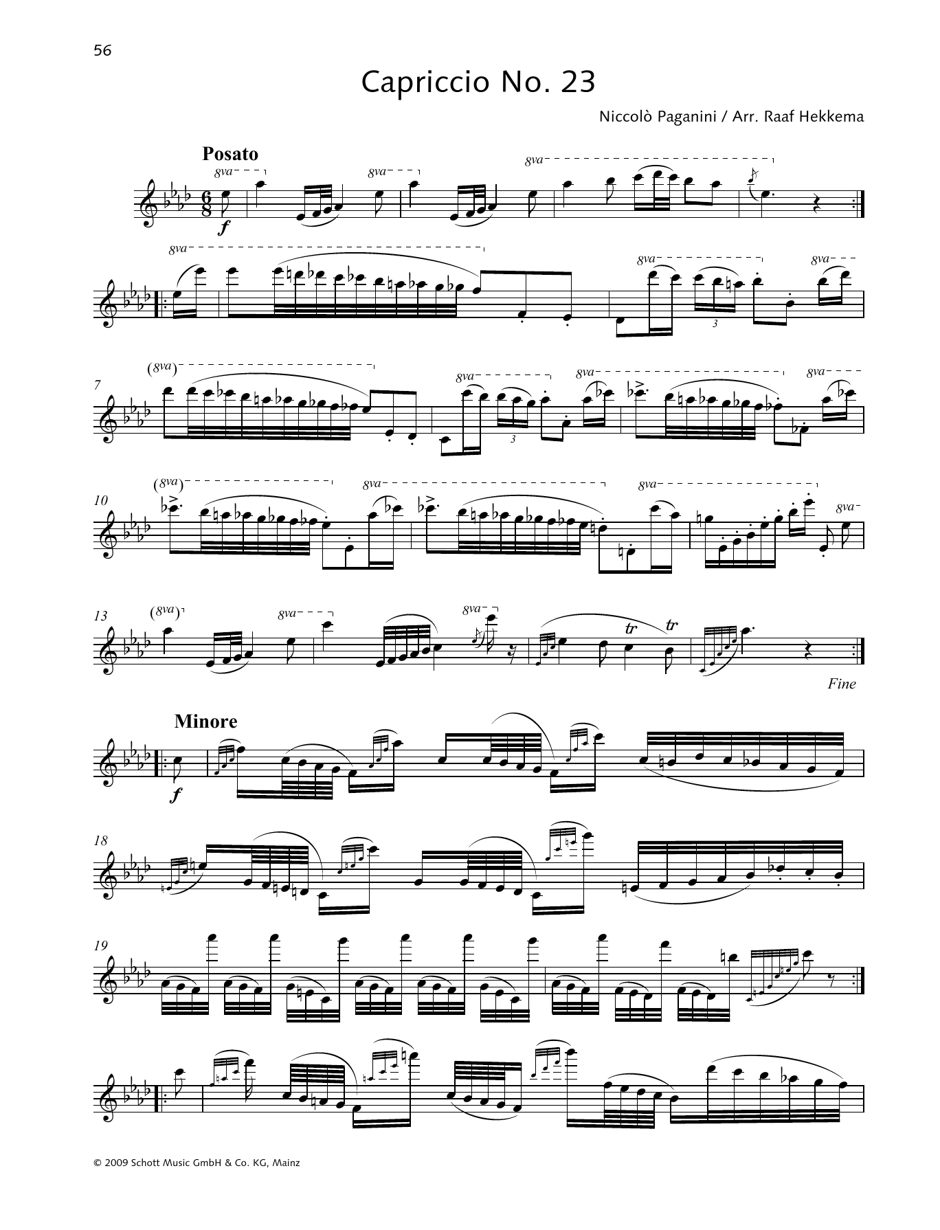 Capriccio No. 23 (Woodwind Solo) von Niccolo Paganini