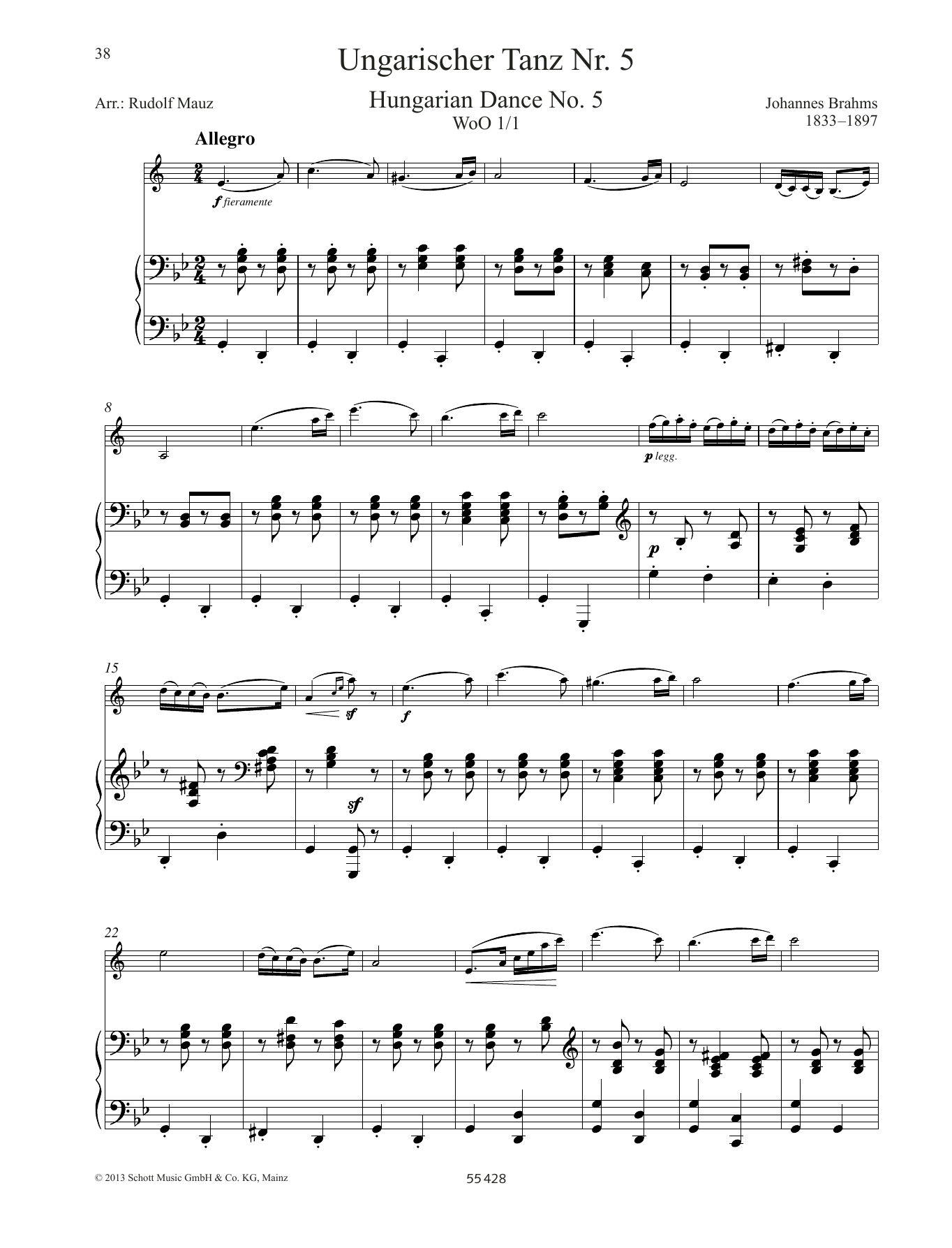 Hungarian Dance No. 5 (Woodwind Solo) von Johannes Brahms