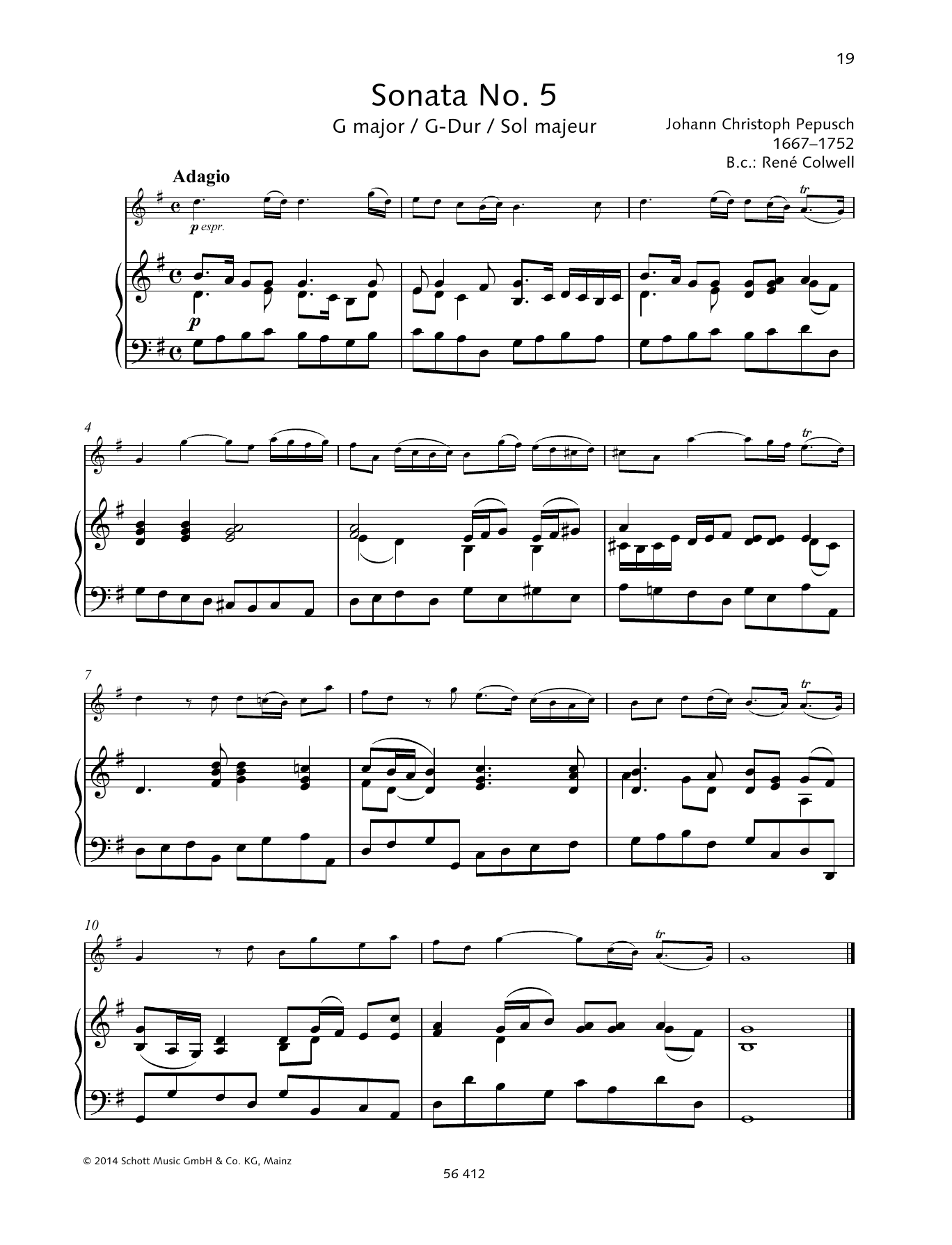 Sonata No. 5 G major (String Solo) von Baldassare Galuppi