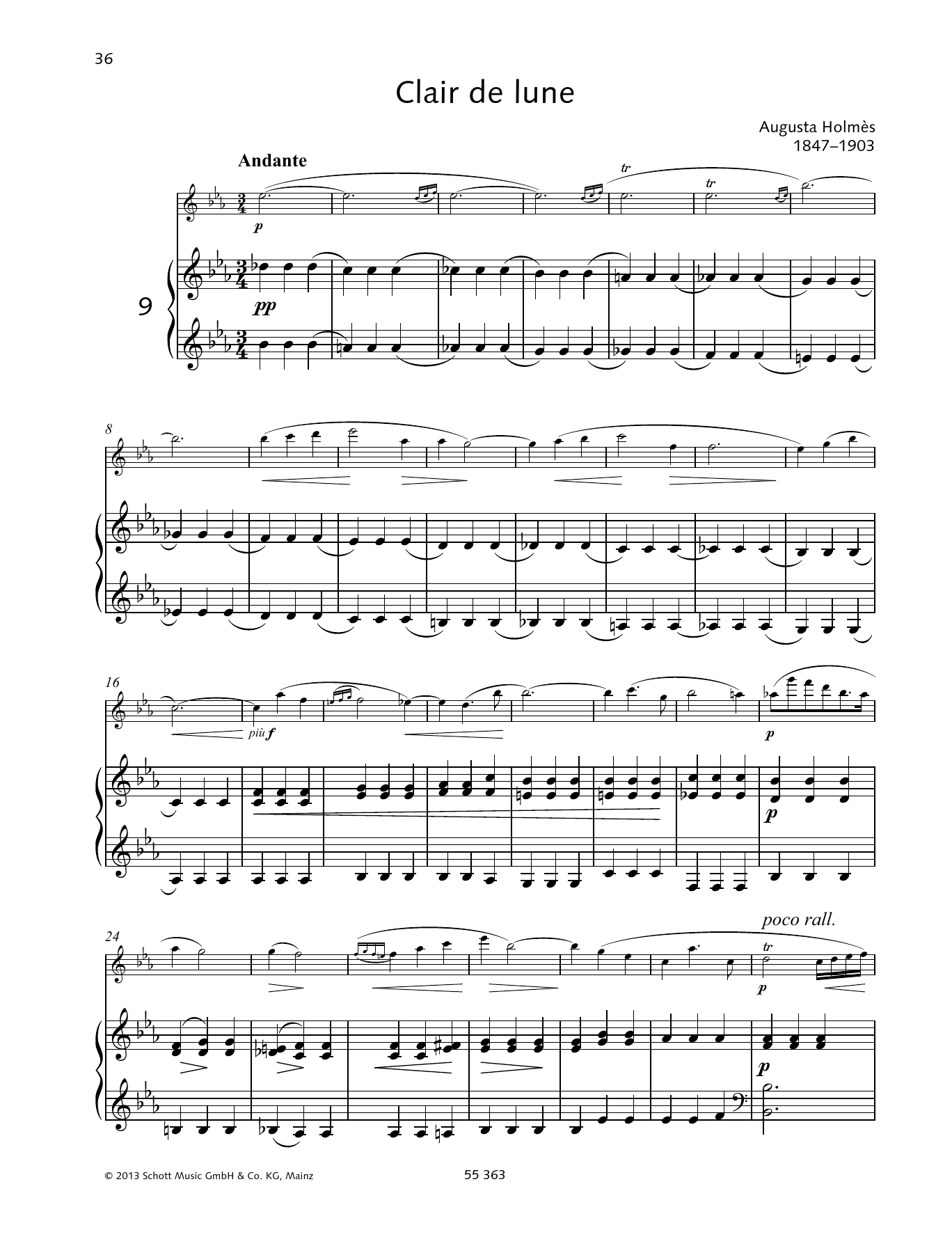 Clair de Lune (Woodwind Solo) von Augusta Holms