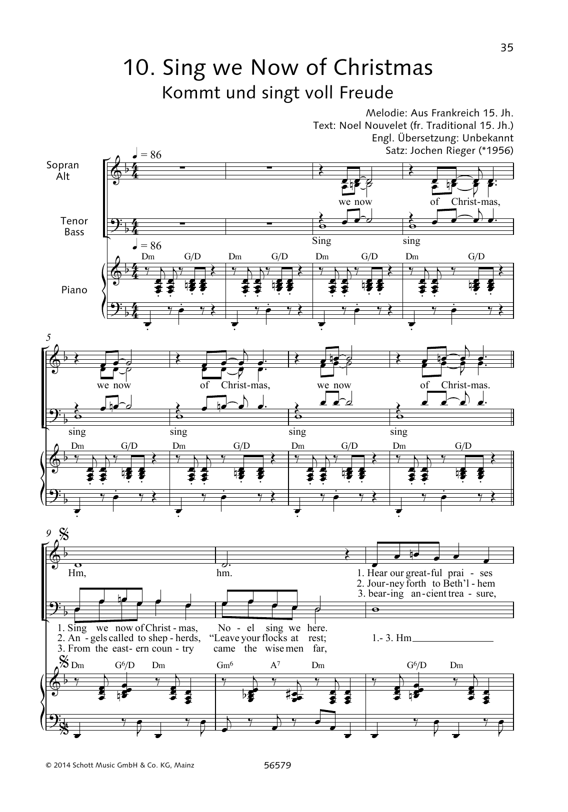 Sing We Now of Christmas (Choir) von Jochen Rieger