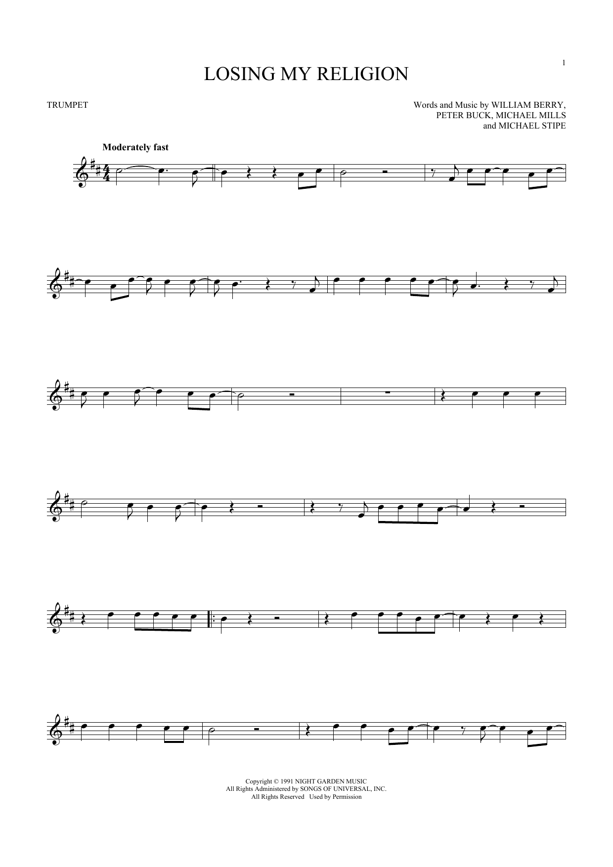 Losing My Religion (Trumpet Solo) von R.E.M.