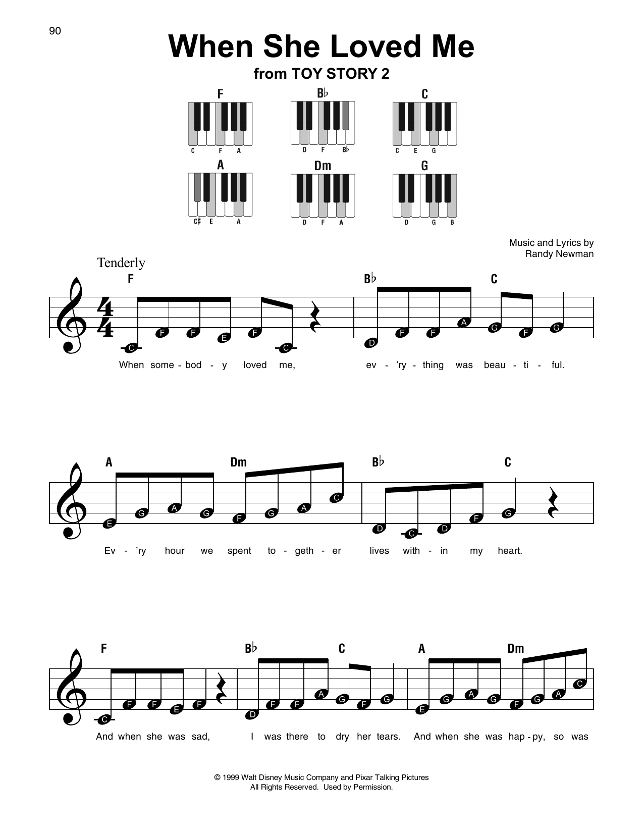 When She Loved Me (from Toy Story 2) (Super Easy Piano) von Sarah McLachlan