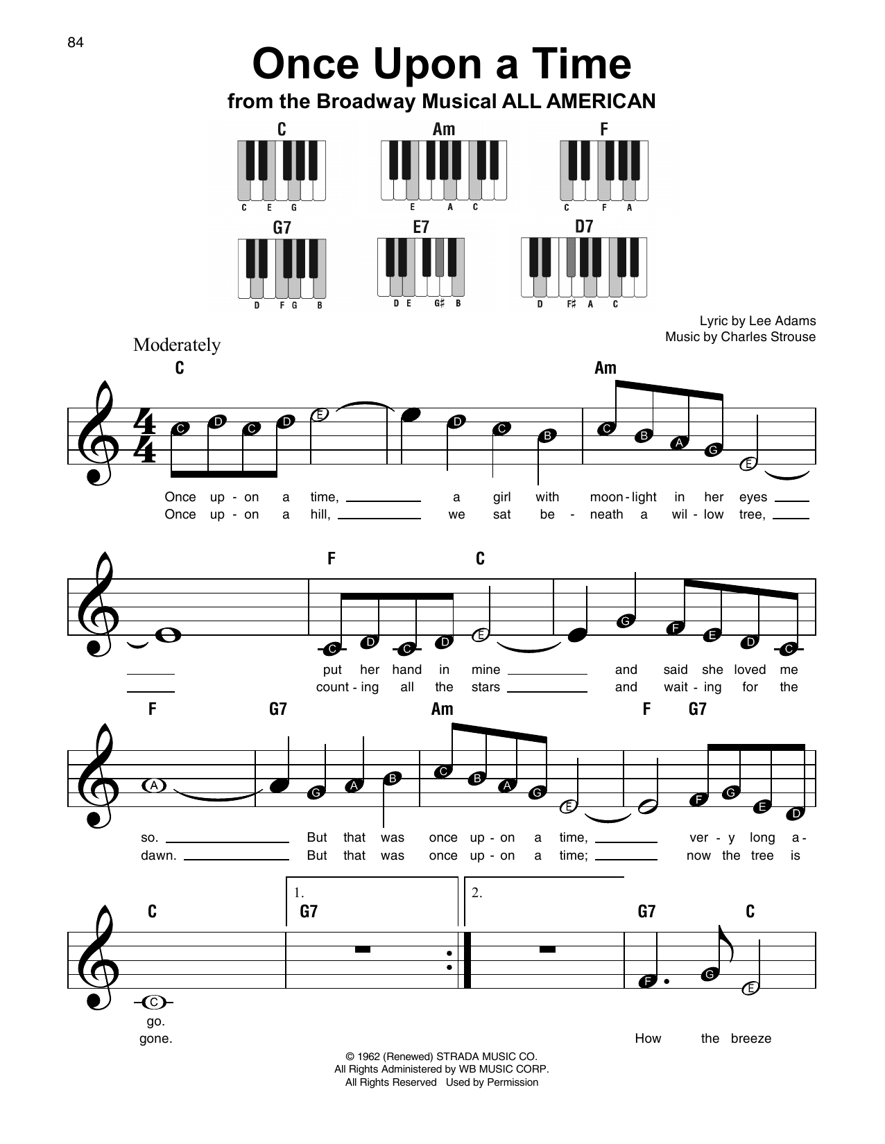 Once Upon A Time (Super Easy Piano) von Charles Strouse