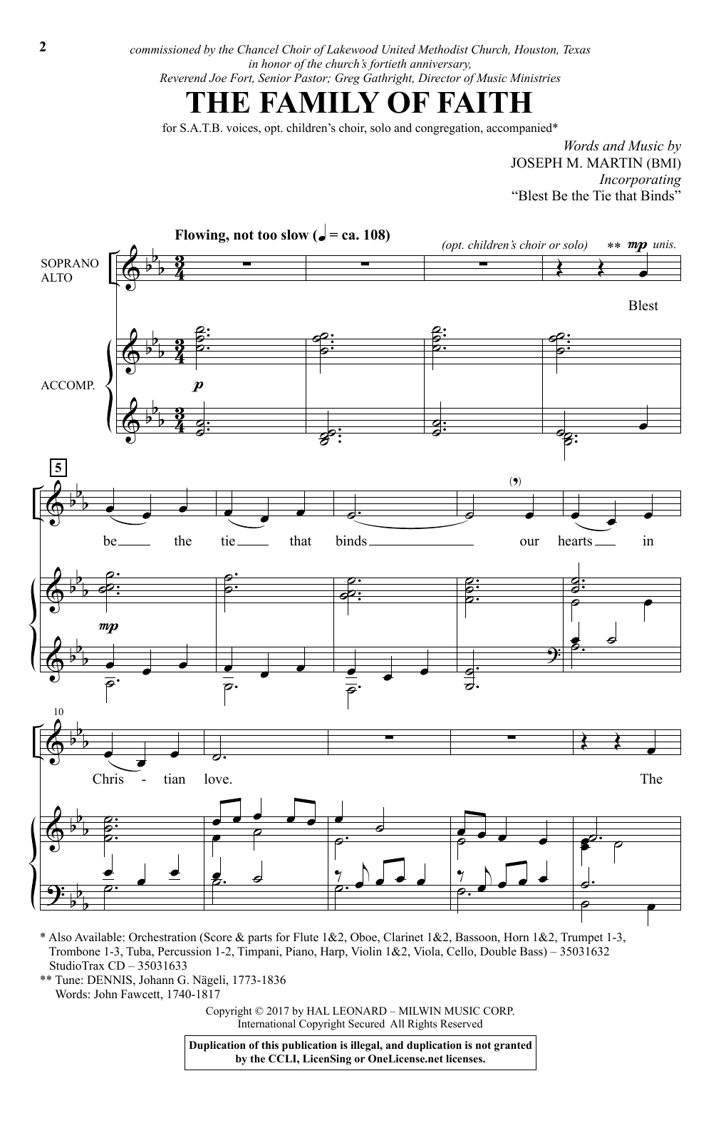 Family Of Faith (SATB Choir) von Joseph M. Martin