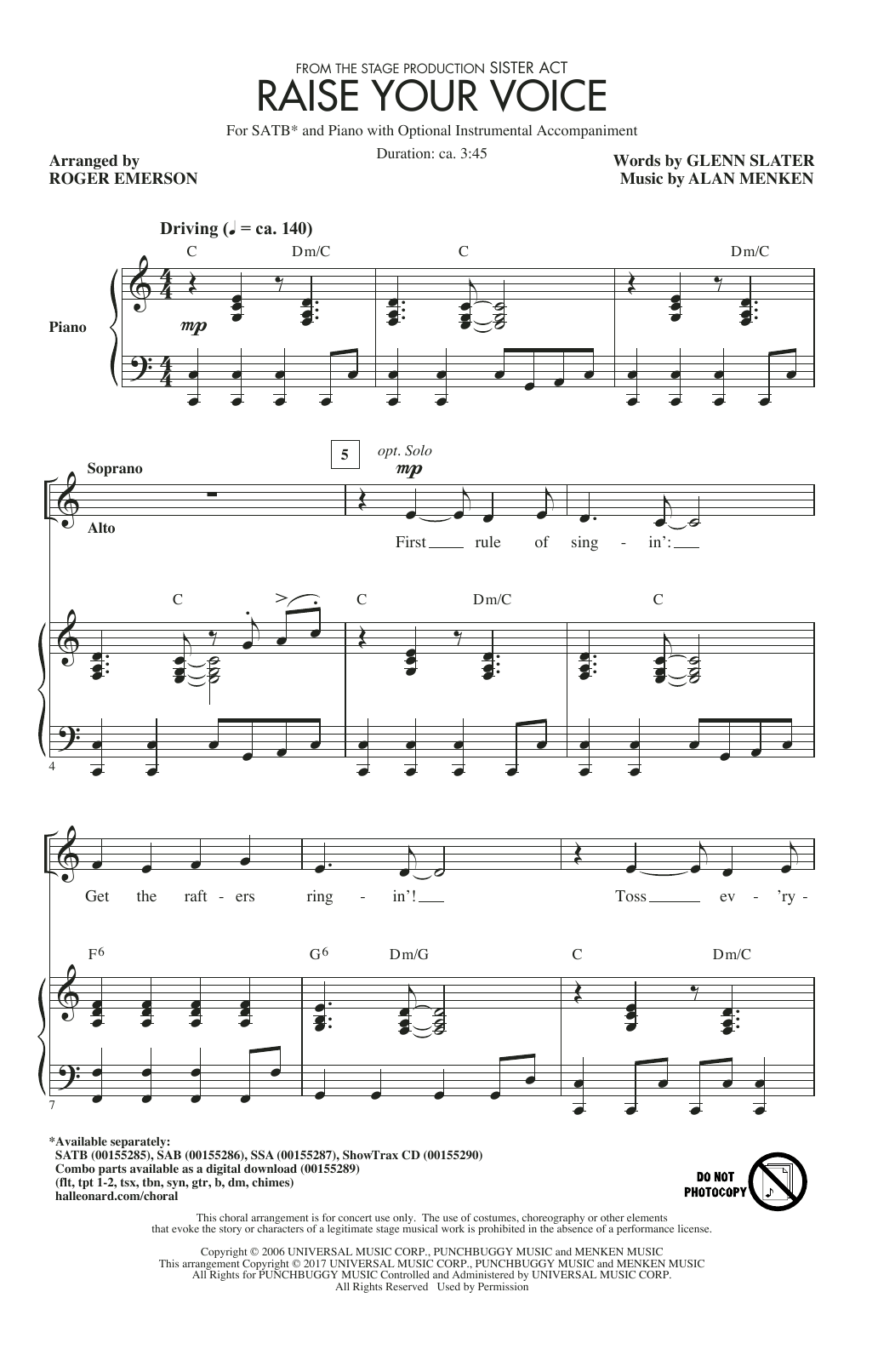 Raise Your Voice (SATB Choir) von Roger Emerson