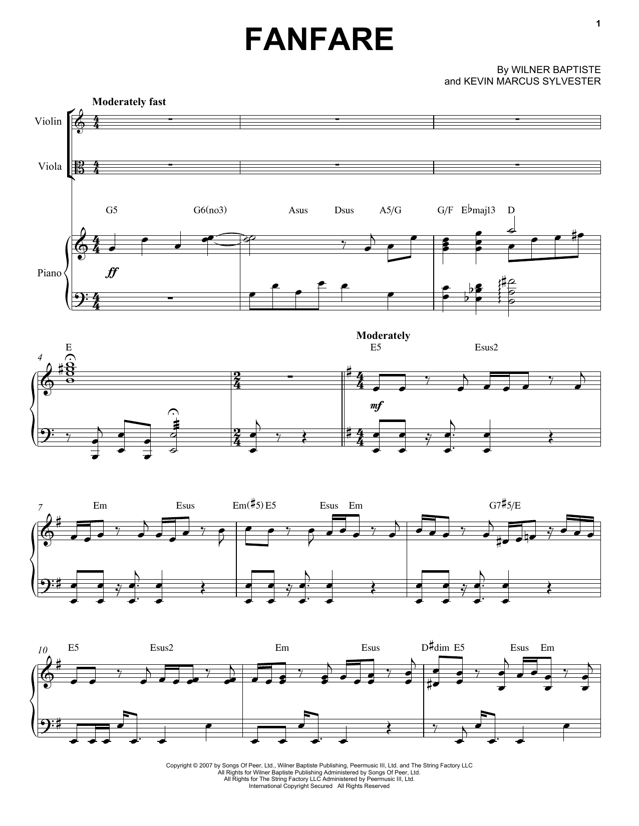 Fanfare (Instrumental Duet and Piano) von Black Violin