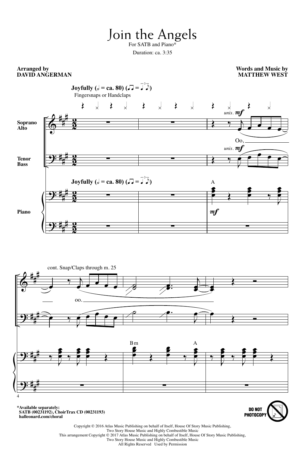 Join The Angels (SATB Choir) von David Angerman