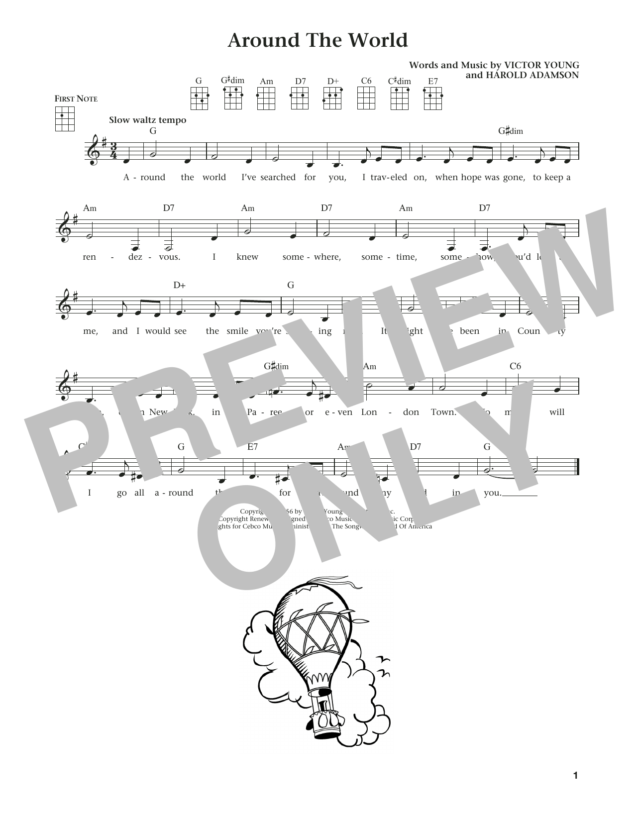 Around The World (from The Daily Ukulele) (arr. Liz and Jim Beloff) (Ukulele) von Victor Young