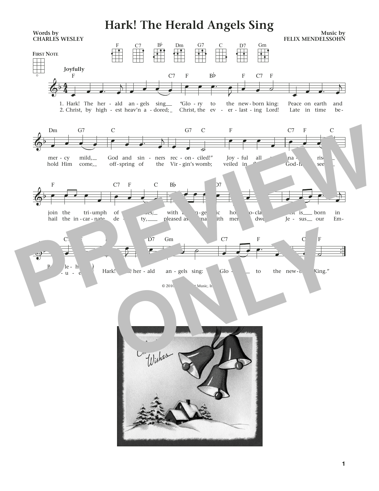 Hark! The Herald Angels Sing (from The Daily Ukulele) (arr. Liz and Jim Beloff) (Ukulele) von Felix Mendelssohn-Bartholdy