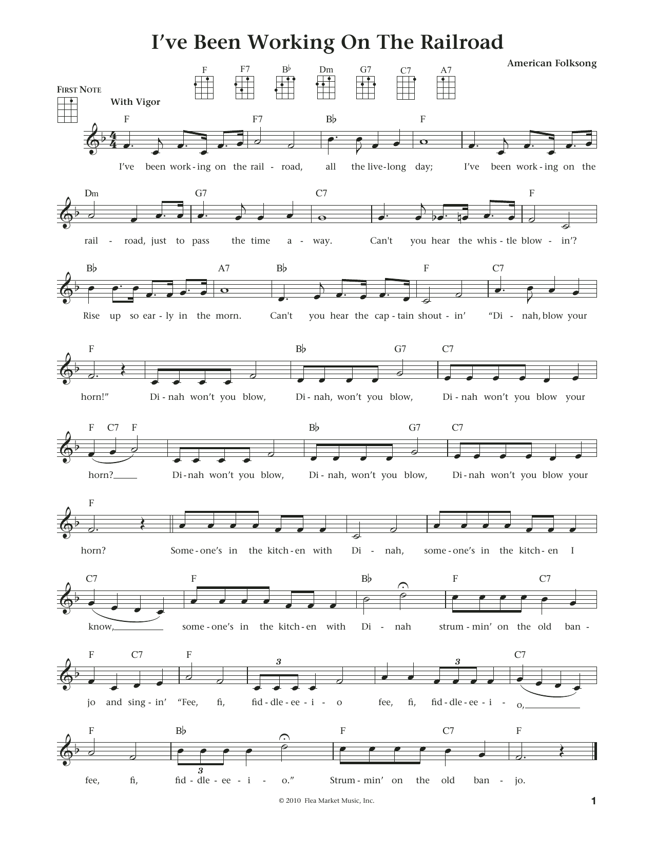 I've Been Working On The Railroad (from The Daily Ukulele) (arr. Liz and Jim Beloff) (Ukulele) von American Folksong