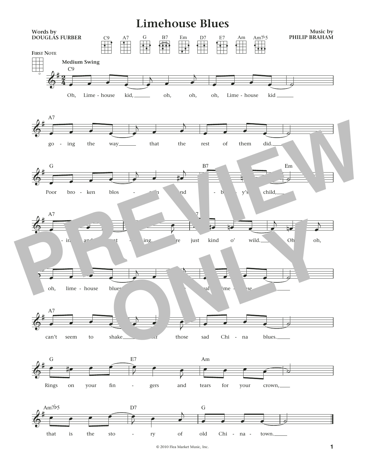 Limehouse Blues (from The Daily Ukulele) (arr. Liz and Jim Beloff) (Ukulele) von Douglas Furber