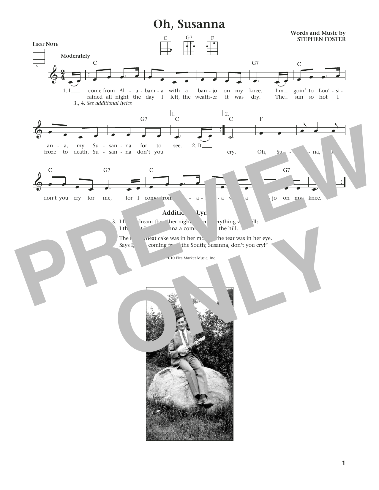 Oh! Susanna (from The Daily Ukulele) (arr. Liz and Jim Beloff) (Ukulele) von Stephen C. Foster