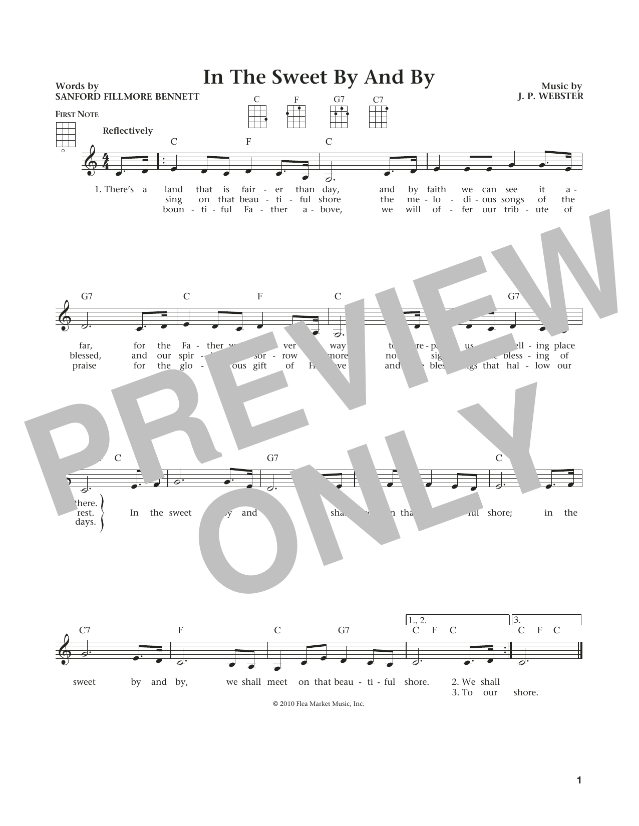 Sweet By And By (from The Daily Ukulele) (arr. Liz and Jim Beloff) (Ukulele) von Sanford Fillmore Bennett