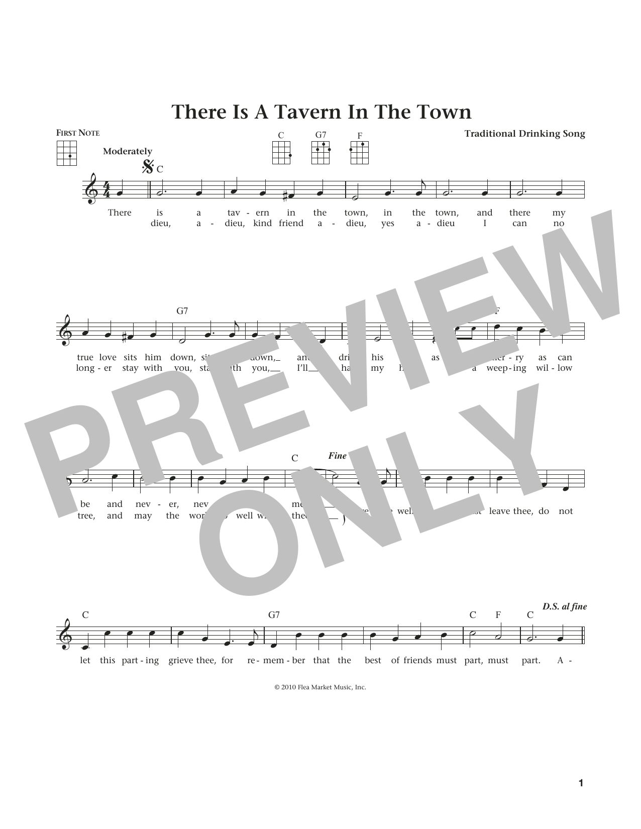 There Is A Tavern In The Town (from The Daily Ukulele) (arr. Liz and Jim Beloff) (Ukulele) von Traditional Drinking Song