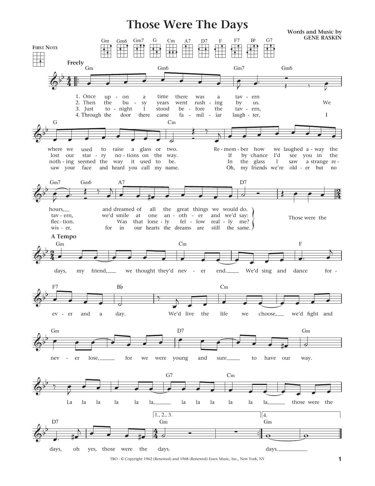 Those Were The Days (from The Daily Ukulele) (arr. Liz and Jim Beloff) (Ukulele) von Mary Hopkins