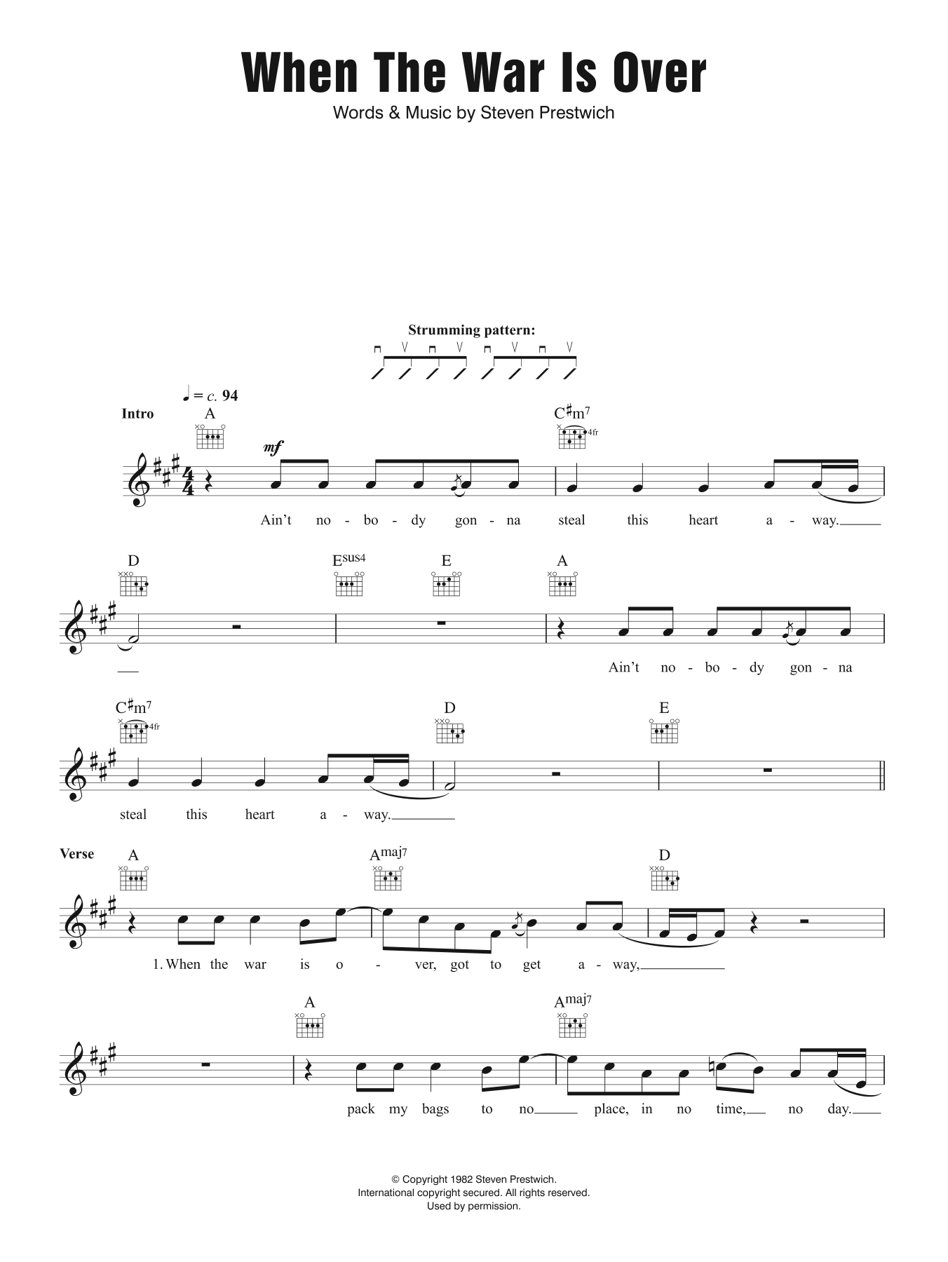 When The War Is Over (Lead Sheet / Fake Book) von Cold Chisel
