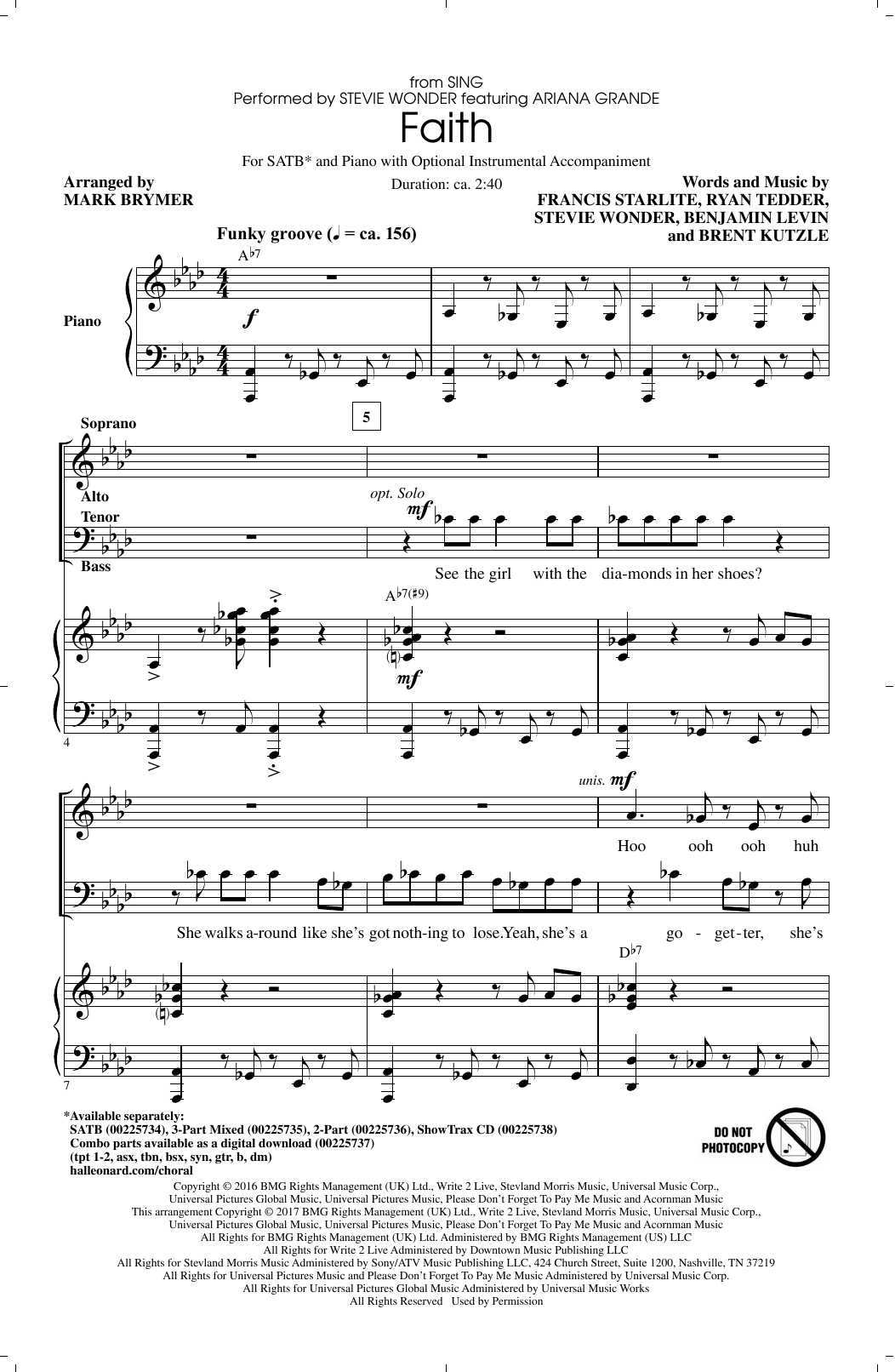 Faith (SATB Choir) von Mark Brymer